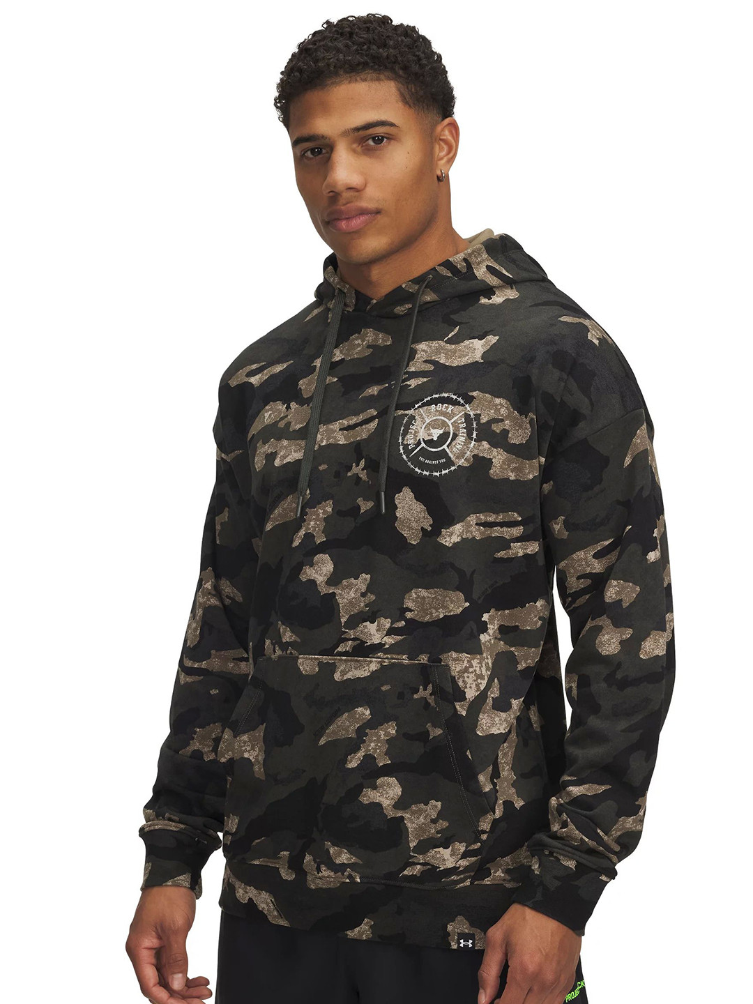 UNDER ARMOUR Project Rock Terry Printed Hooded Sweatshirt