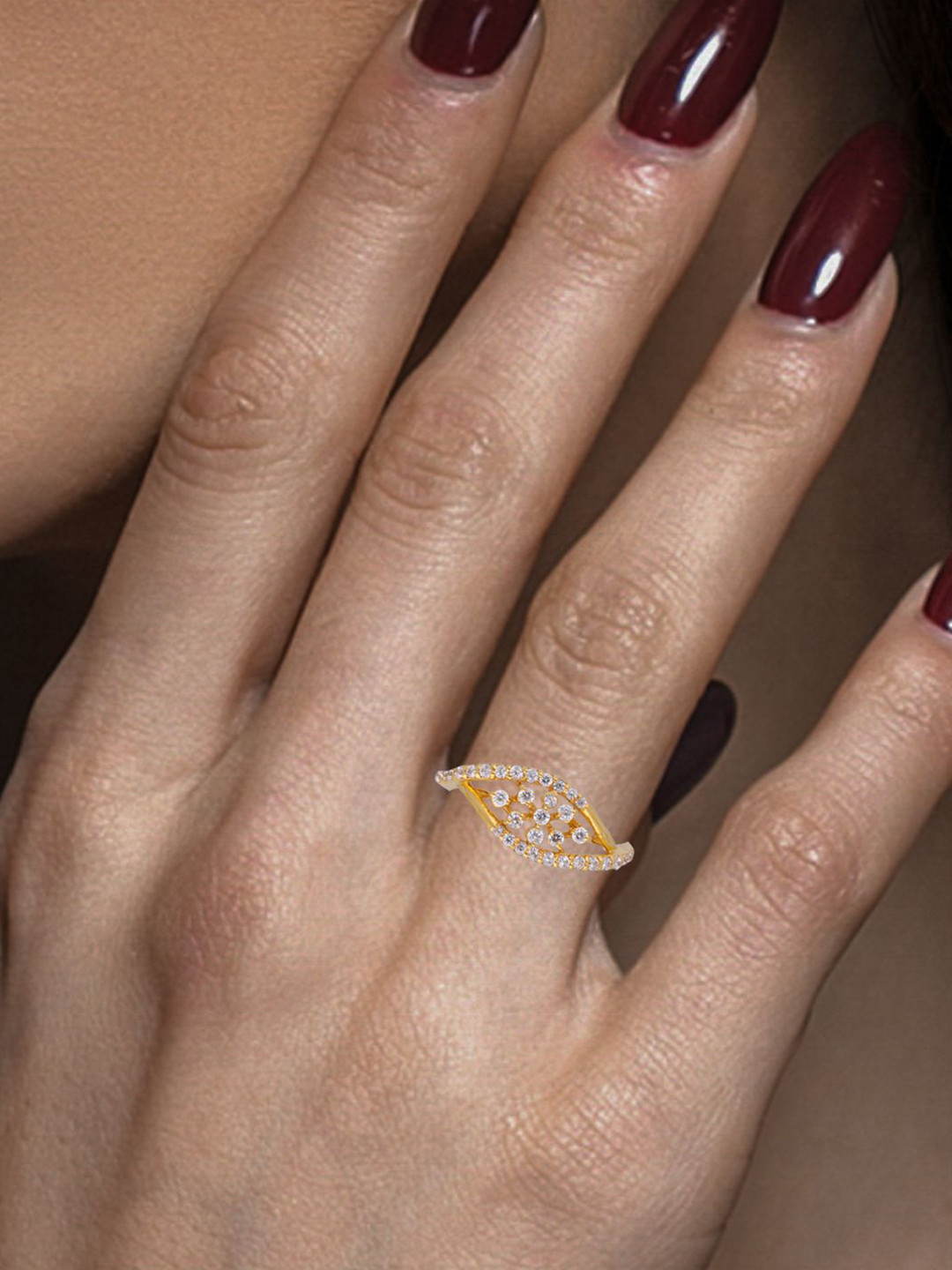 C KRISHNIAH CHETTY JEWELLERS PVT LTD Women 22KT Gold Ring -2.24g