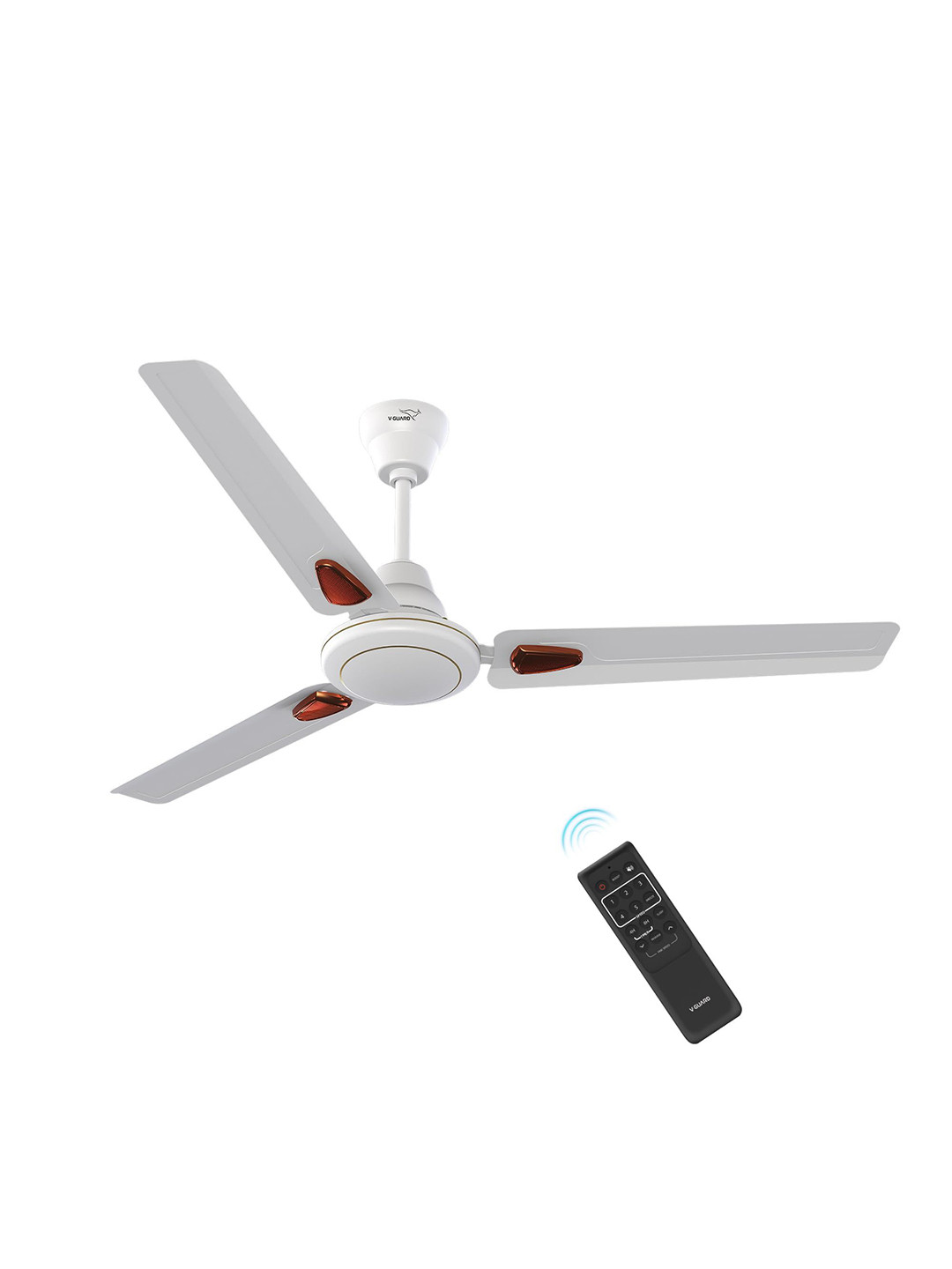 V-Guard White Remote Controlled 3 Blades Ceiling Fan