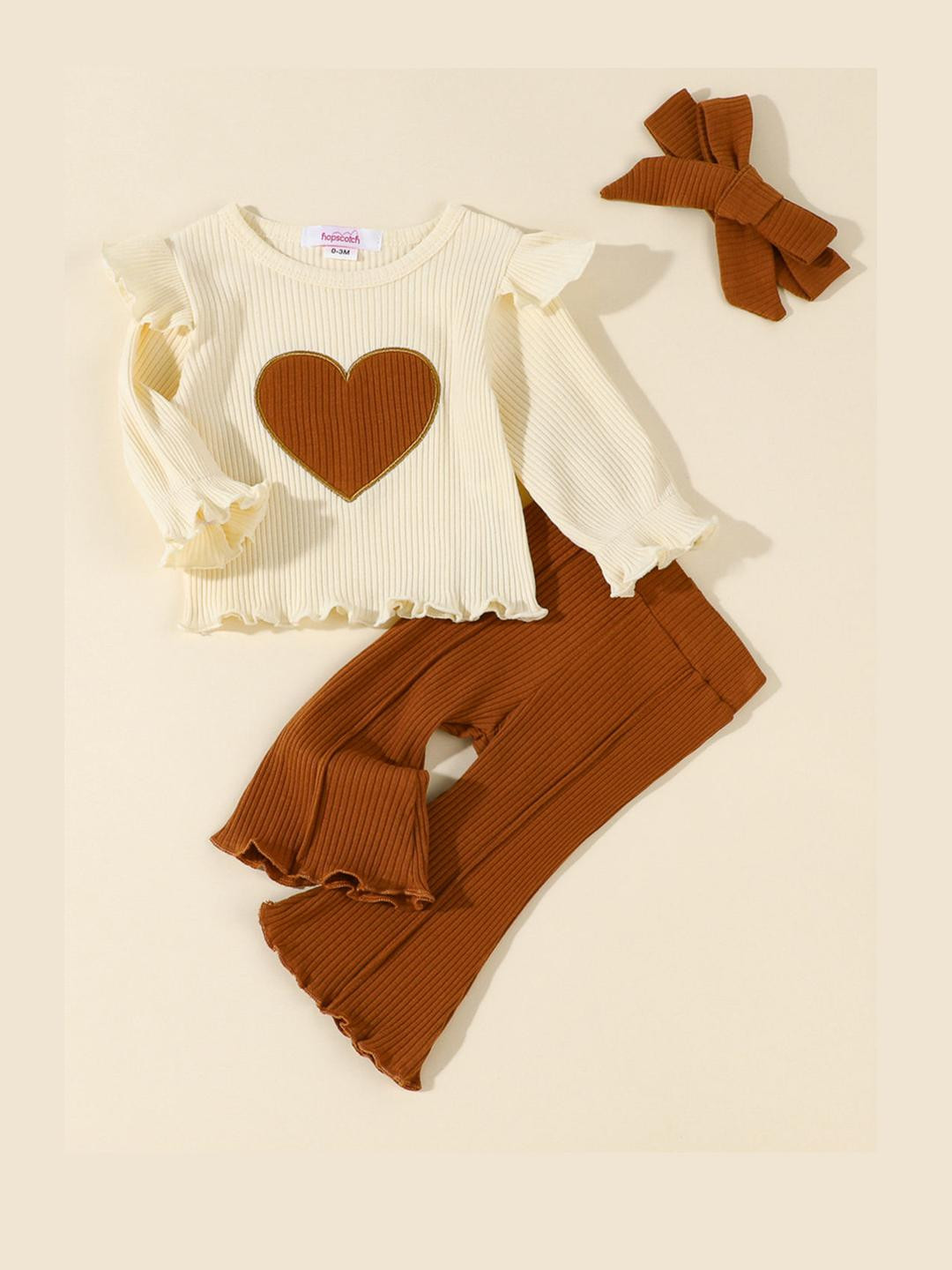 2-Pc Heart Blouse & Pants