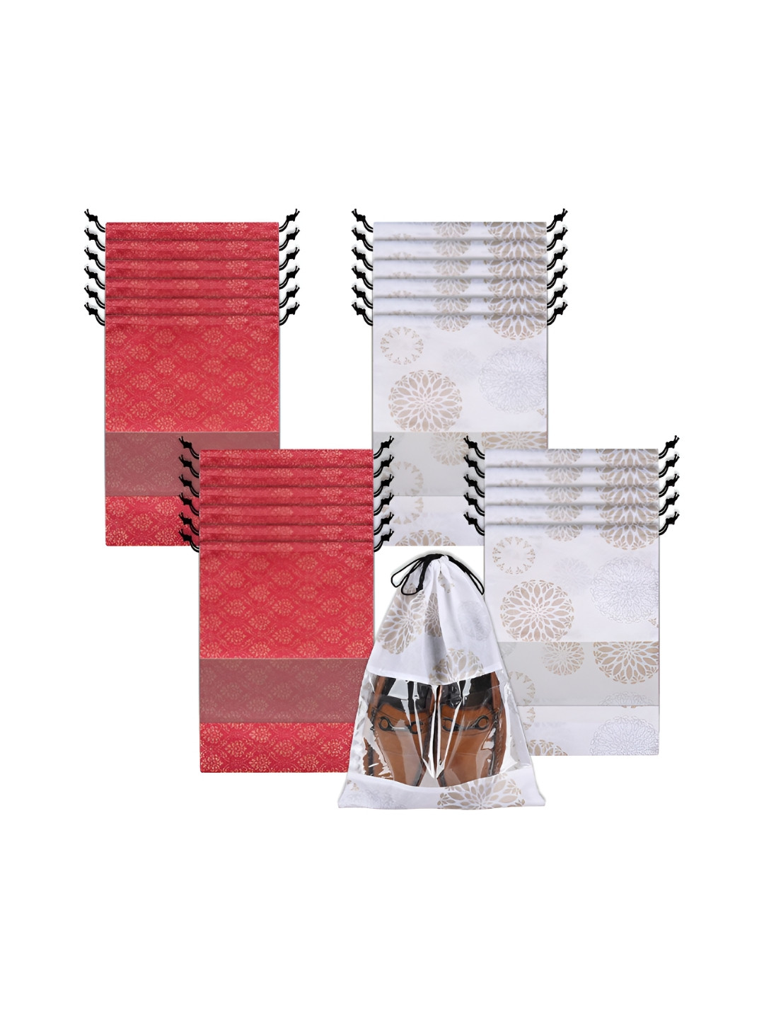 Aura Pack Of 24 Shoe Cover Bags With Transparent Window