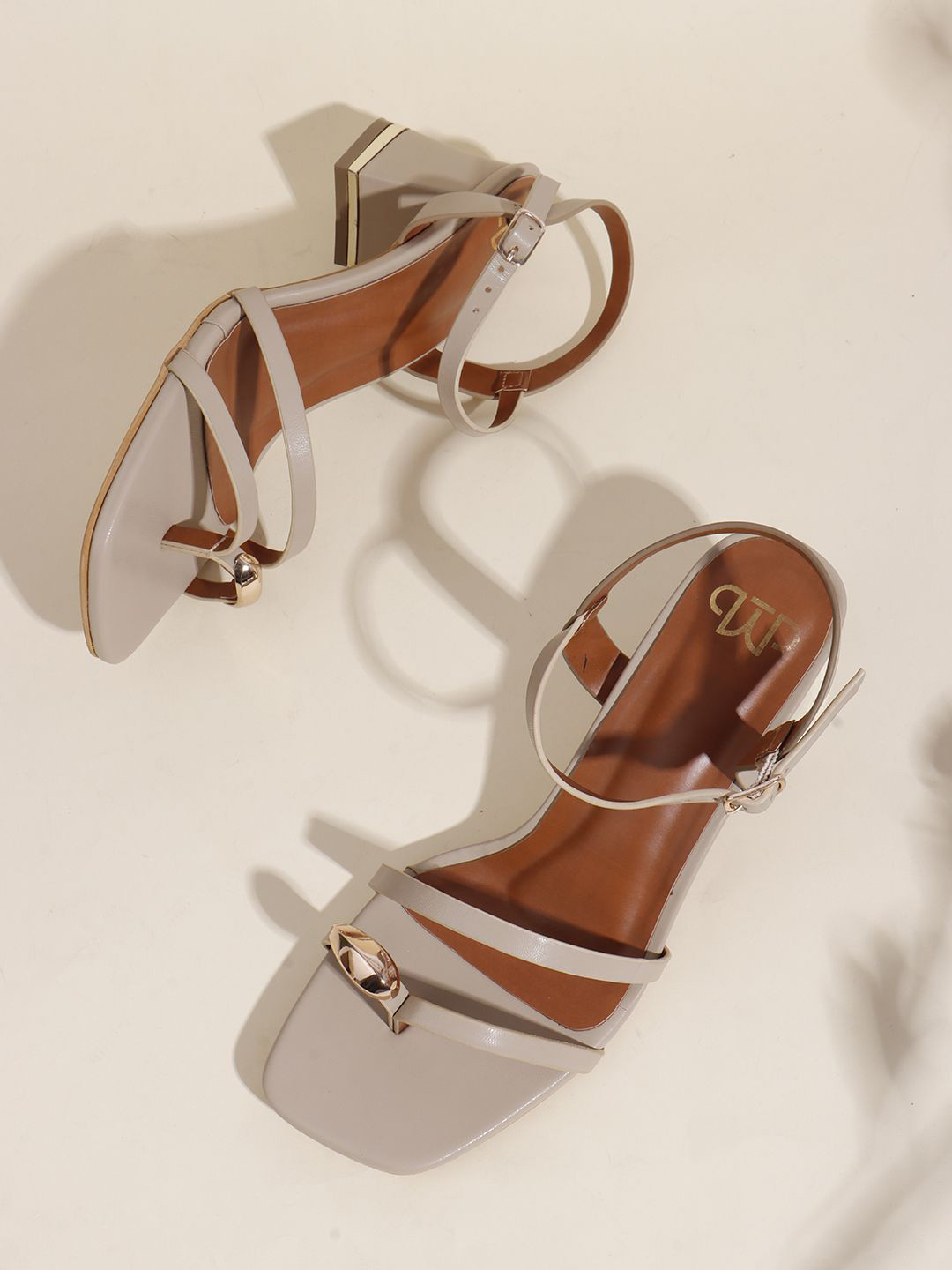 THE WHITE POLE Women Elegant Block Heel Sandals