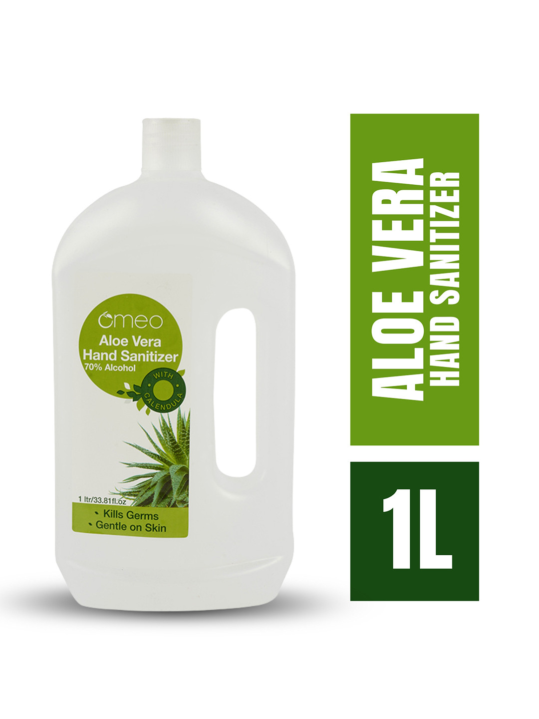 Omeo Alcohol Based Aloe Vera Hand Sanitizer Can - 1Lt