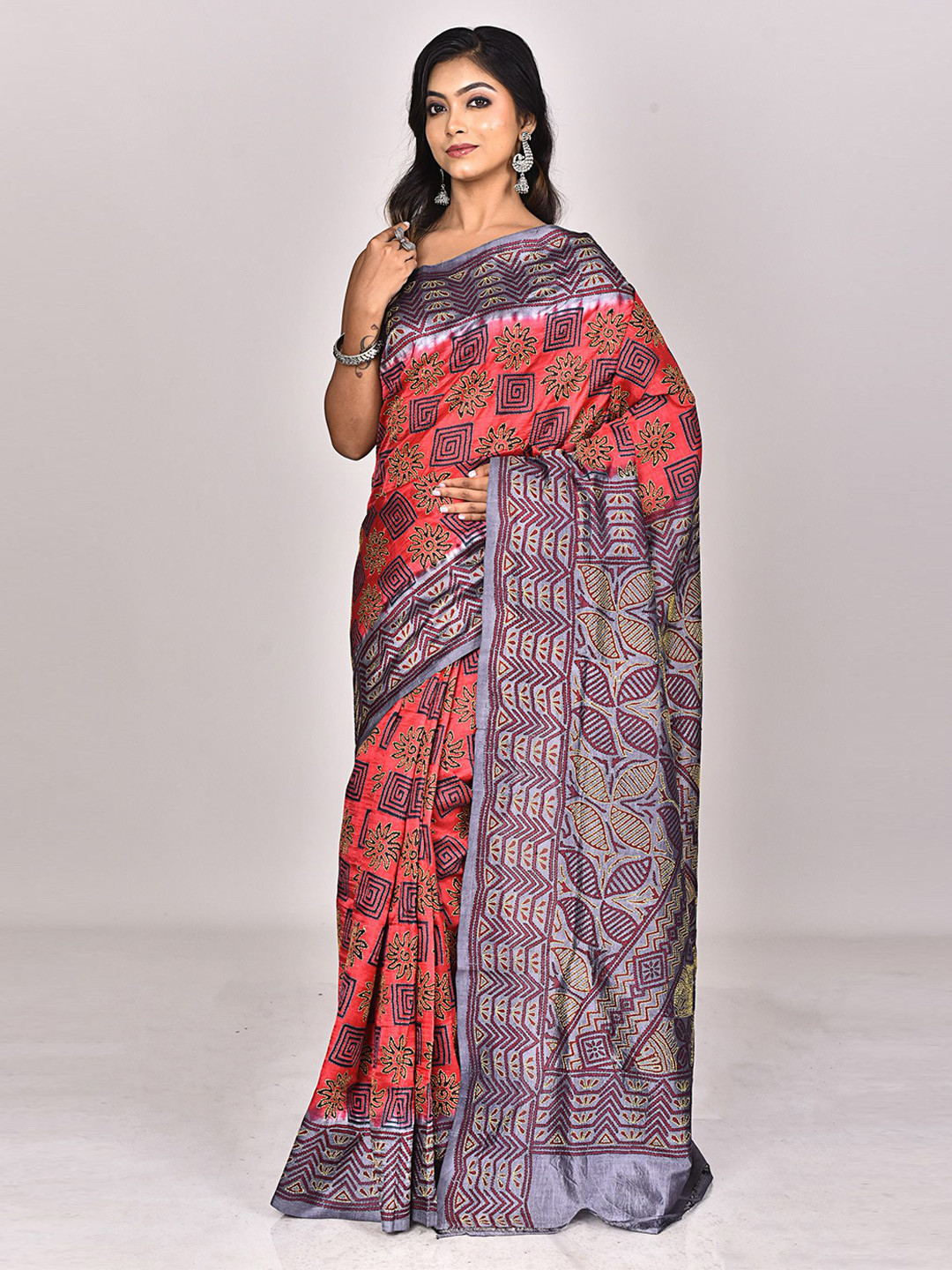 RAM SHYAM collection Geometric Printed  Saree