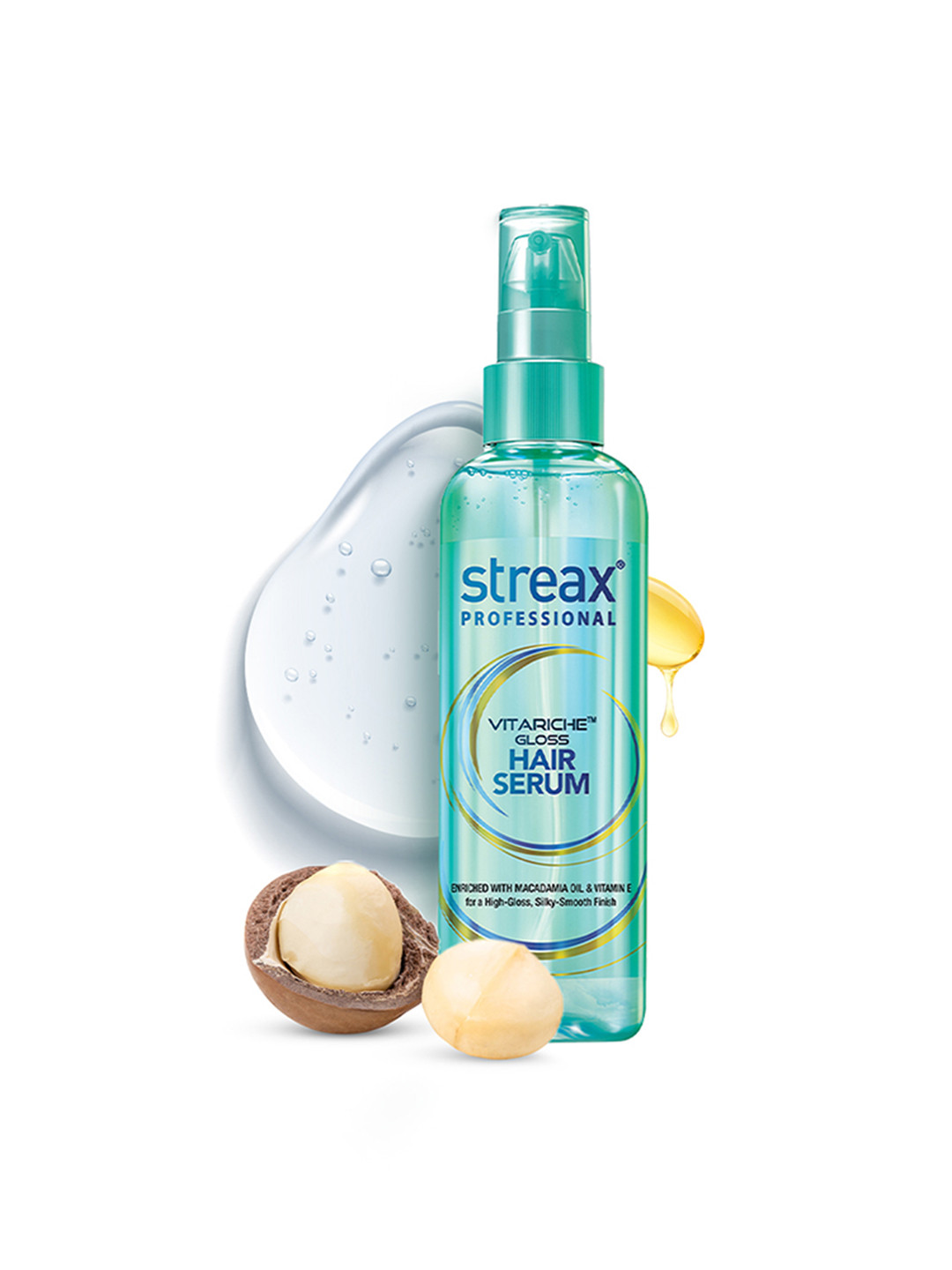 Streax Professional Vitariche Gloss Hair Serum for All Hair Types - 45 ml