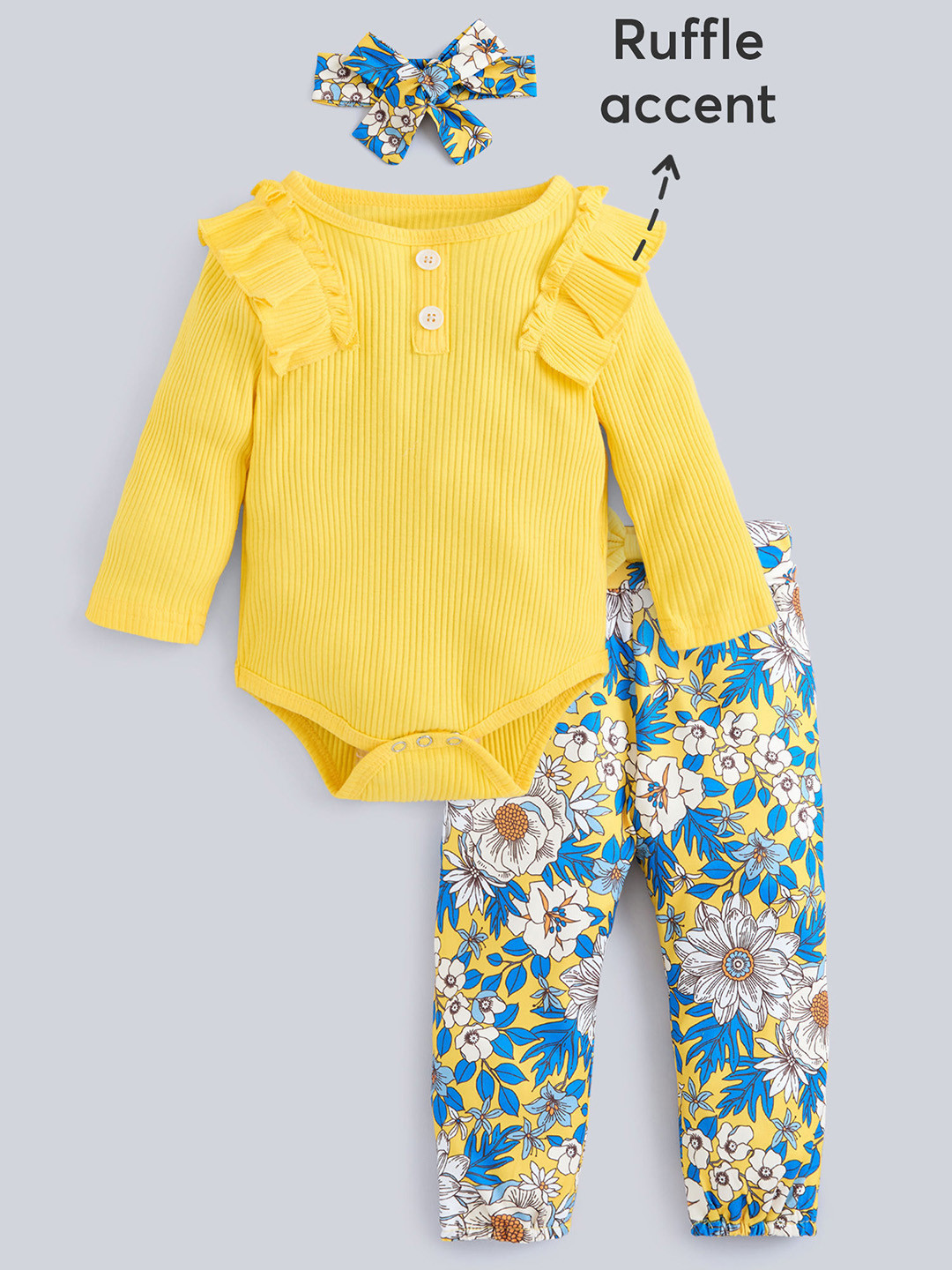 2-Pc Floral Pant & Onesie