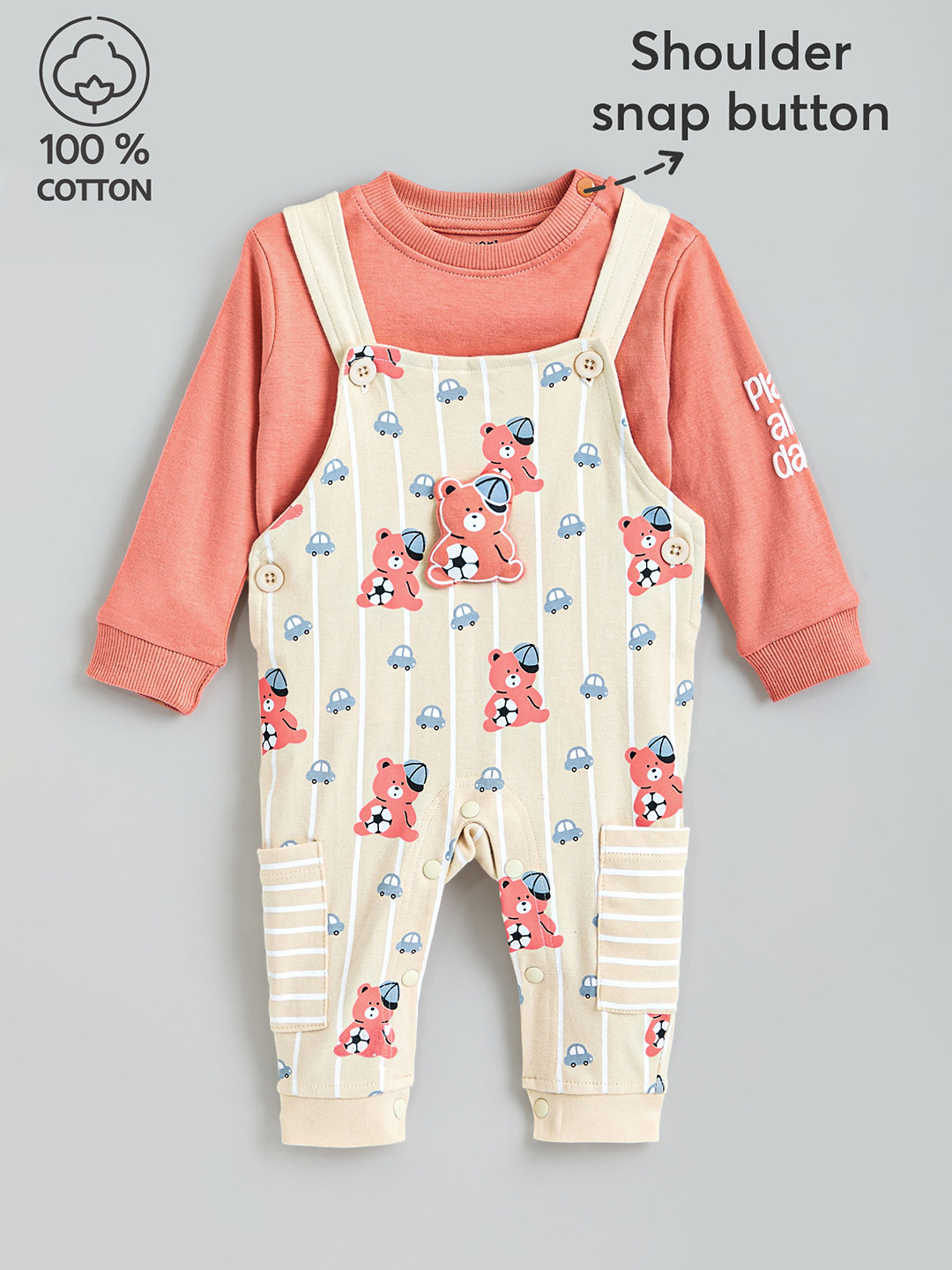 Hopscotch Boys Peach   Clothing Set