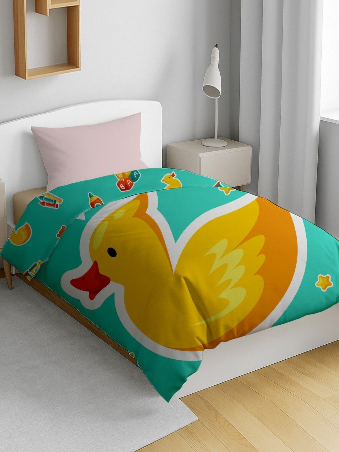 HOME PLUS STUDIOS Green Cartoon Characters Mild Winter 150 GSM Breathable Single Bed Dohar