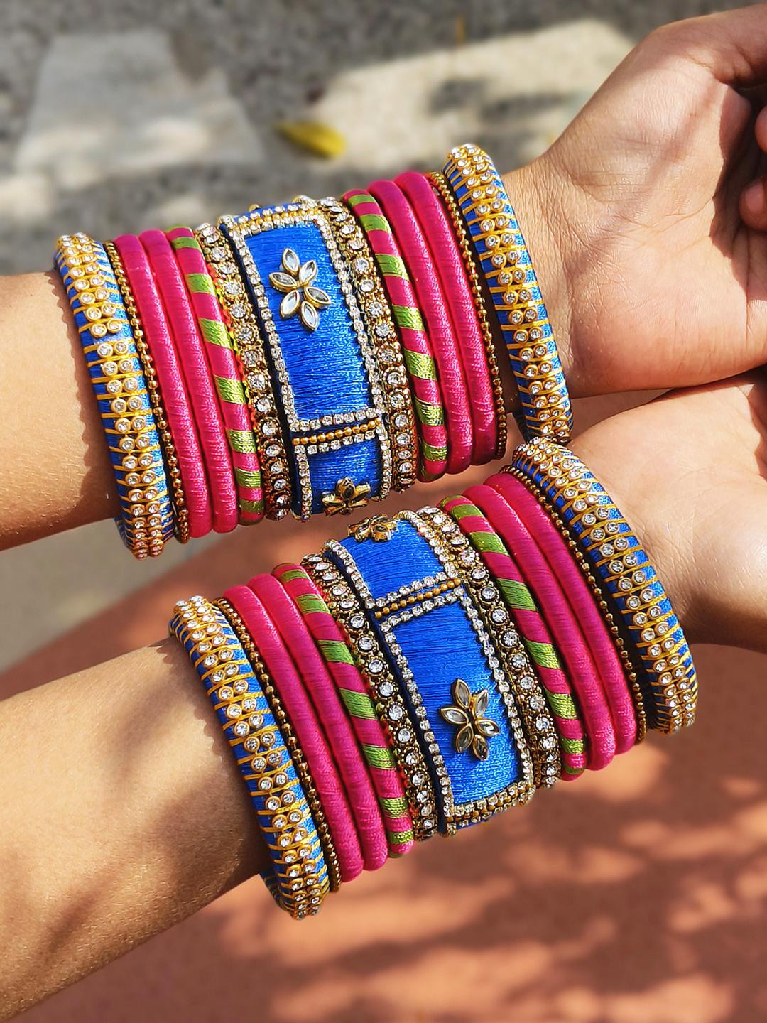 ADVIKA CREATIONS Women Set of 2 Multicolor Bangles