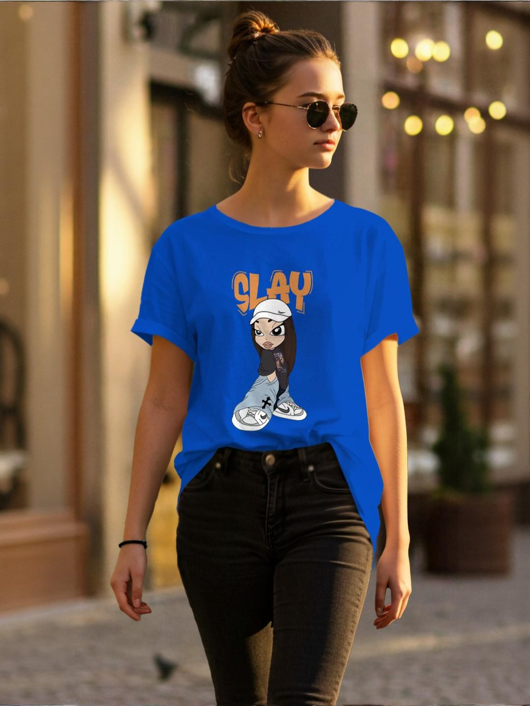 Dagcros Women Oversized Graphic T-Shirt Loose Fit Casual Tee