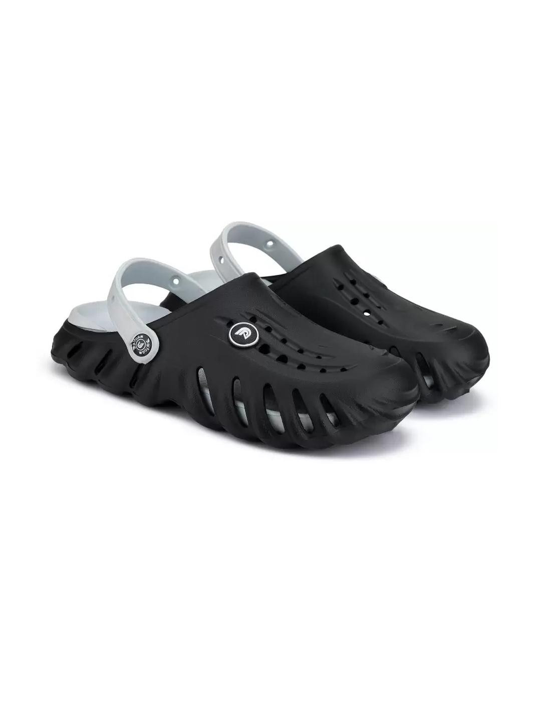 SZN Men Rubber Casual Clogs Black Sandals