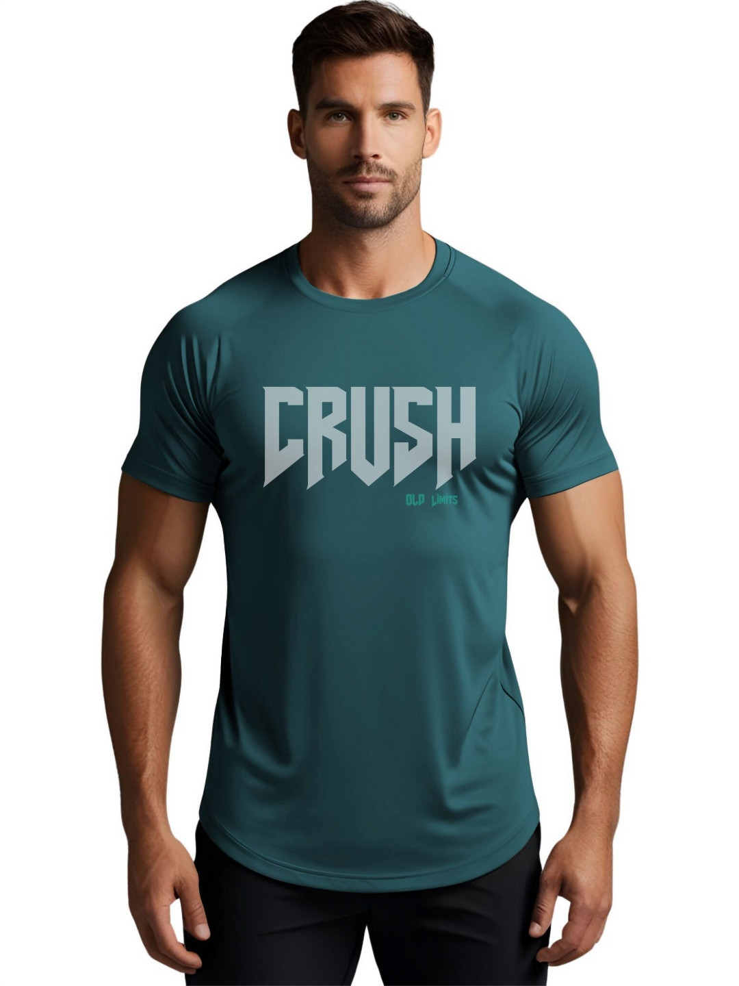 CRUSH Typography Printed Muscle Fit T-shirt