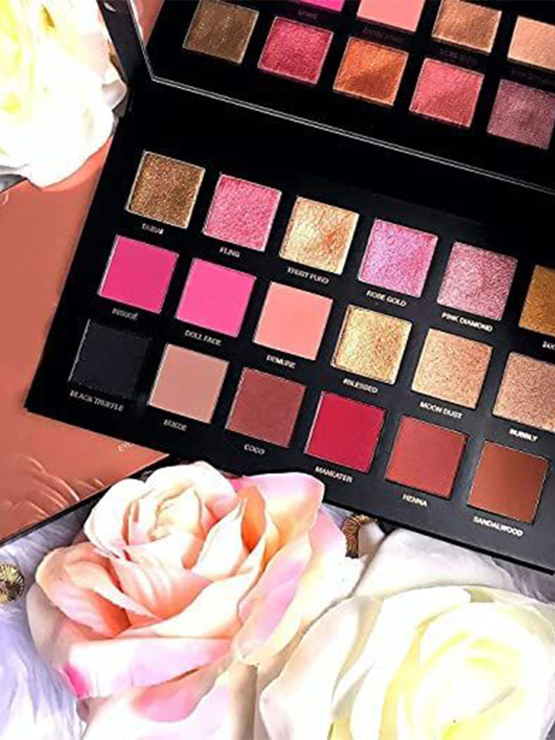 LA OTTER Long Lasting 18 Shades Eyeshadow Palette - 100 g - Rose Gold - 02