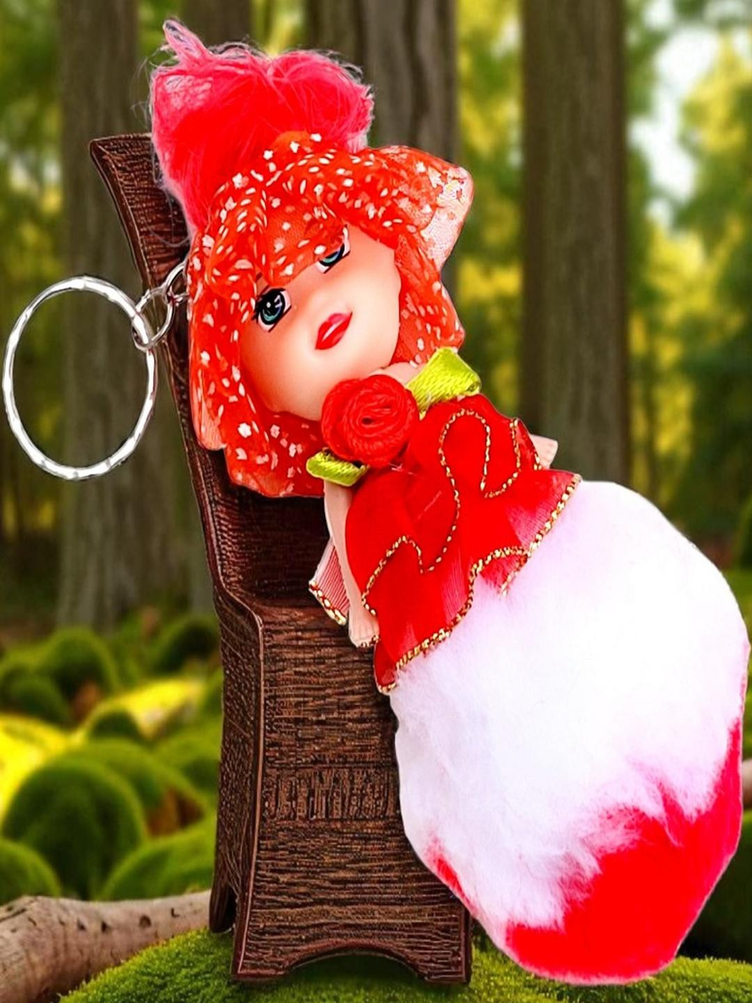 ADOREAL Red Doll Keychain And Keyring