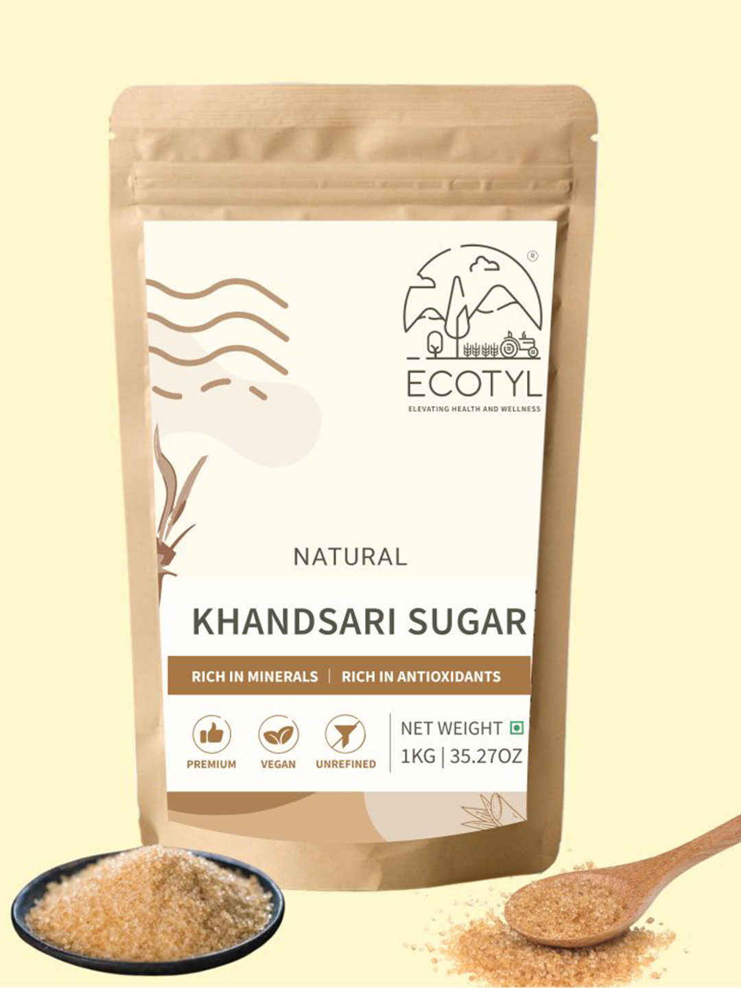 Ecotyl Khandsari Sugar - 1 Kg