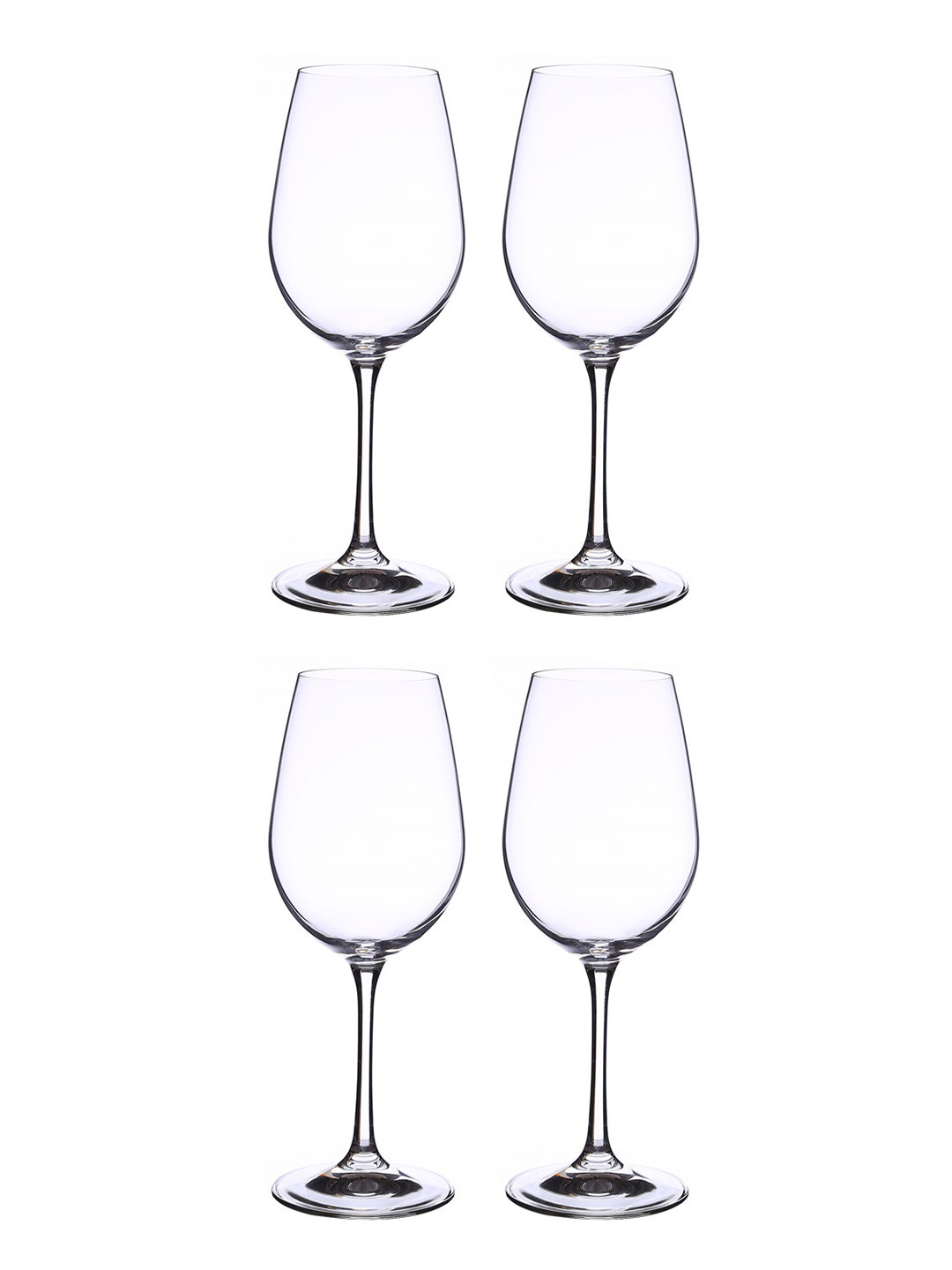 Bohemia Crystal Set of 4 Lead Free Transparent Wine Glasses 350 ml