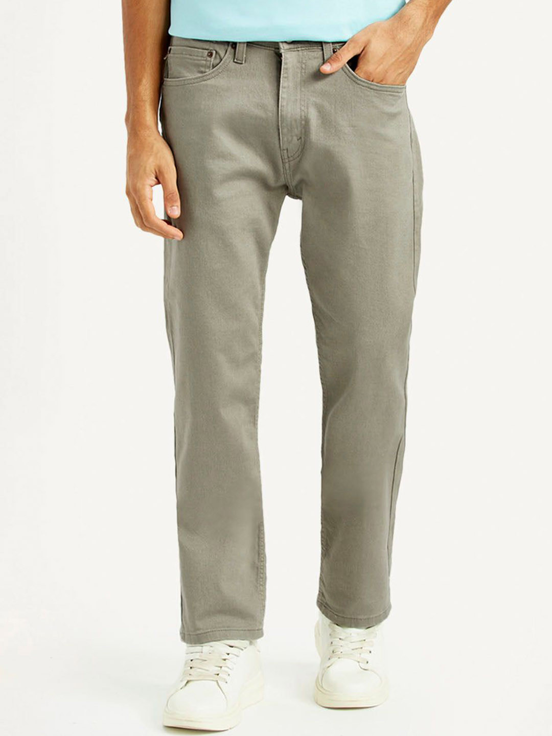 Levis Men Classic Straight Fit Mid-Rise Stretchable Jeans