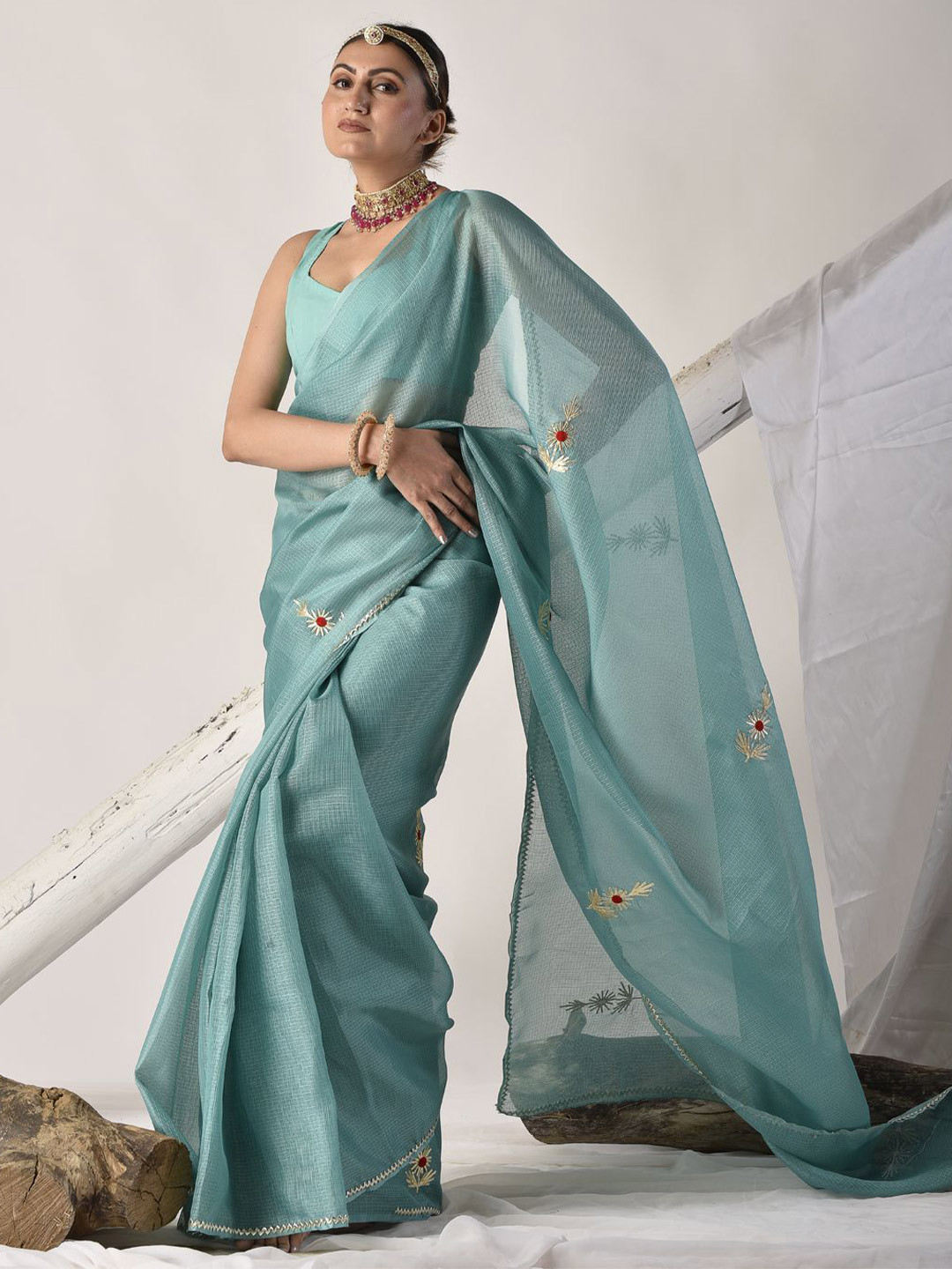 sutra attire Gotta Patti Kota Saree