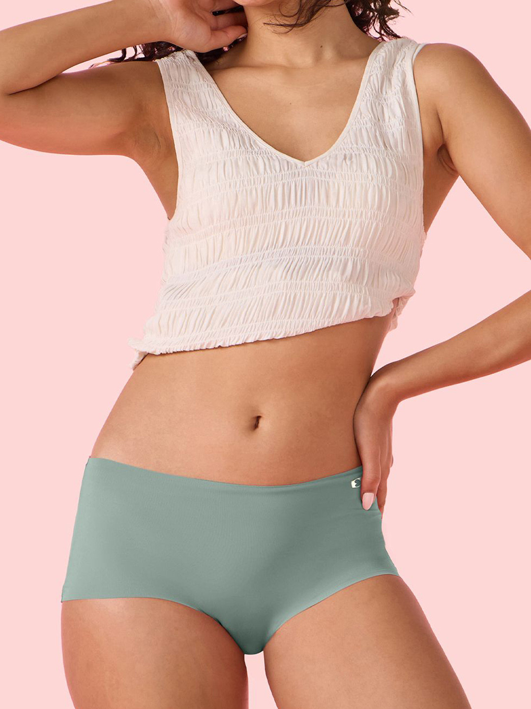 Enamor Mid-Rise Boy Shorts Briefs PS40 JADETE