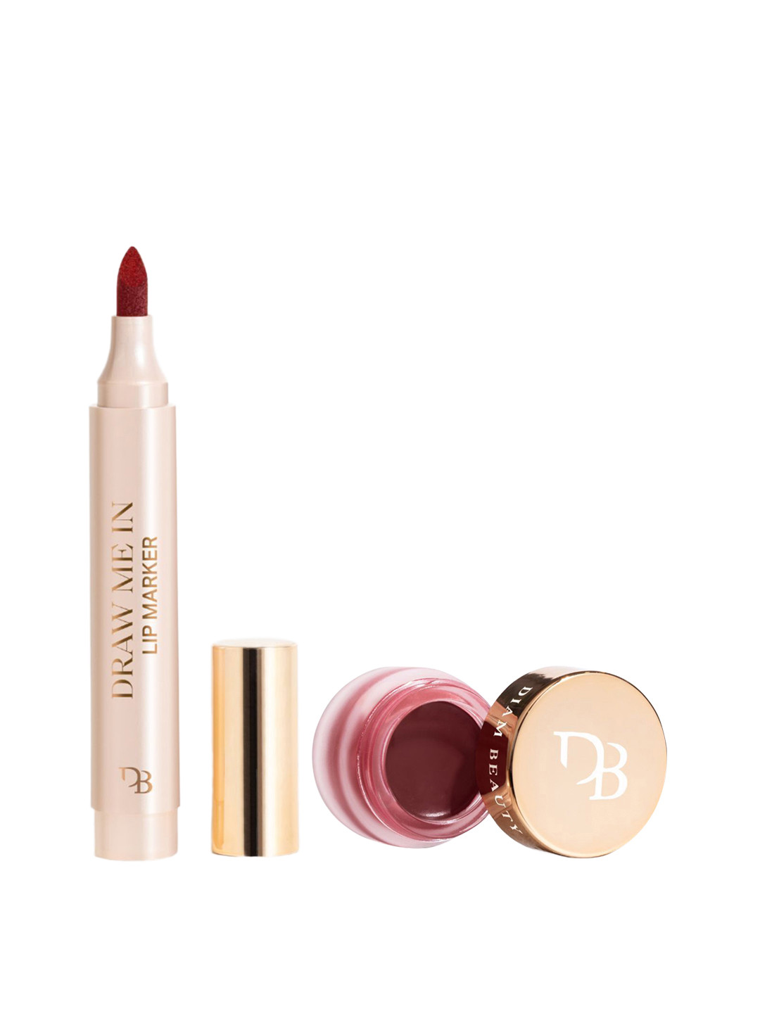 Diam Beauty 2Pc Soft Filter Pot Lipstick & Draw Me In Lip Marker