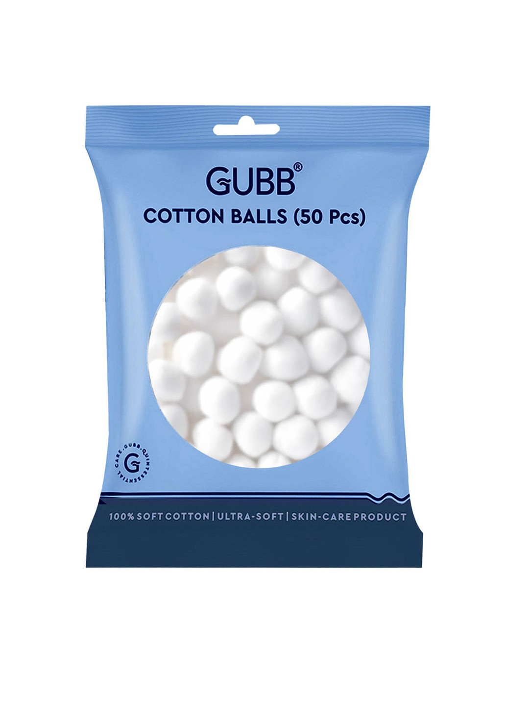 GUBB Hypoallergenic 100% Cotton Balls - 50 Pcs