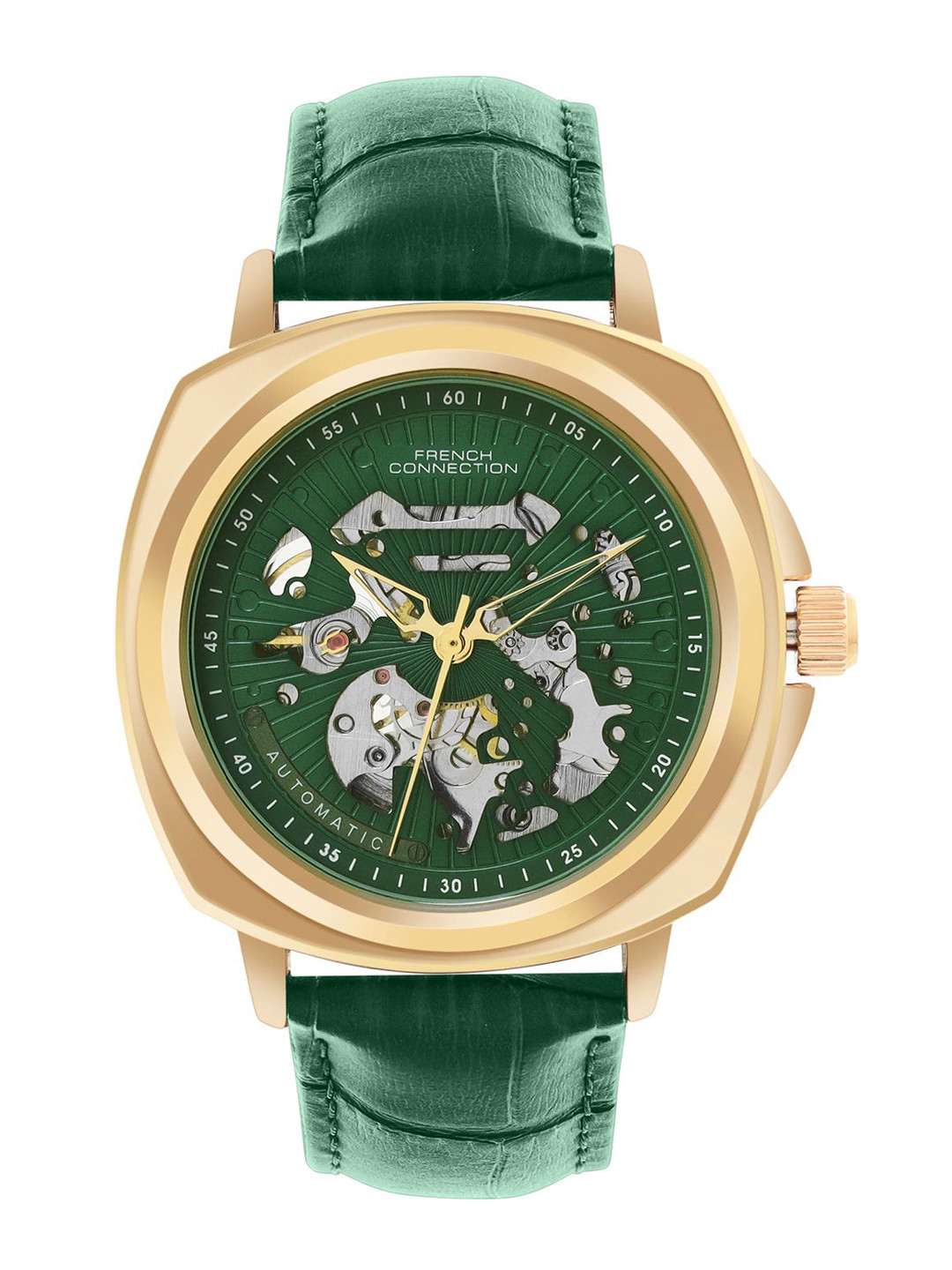 French Connection Men Dial & Leather Straps Automatic Motion Powered Watch FCA03-5