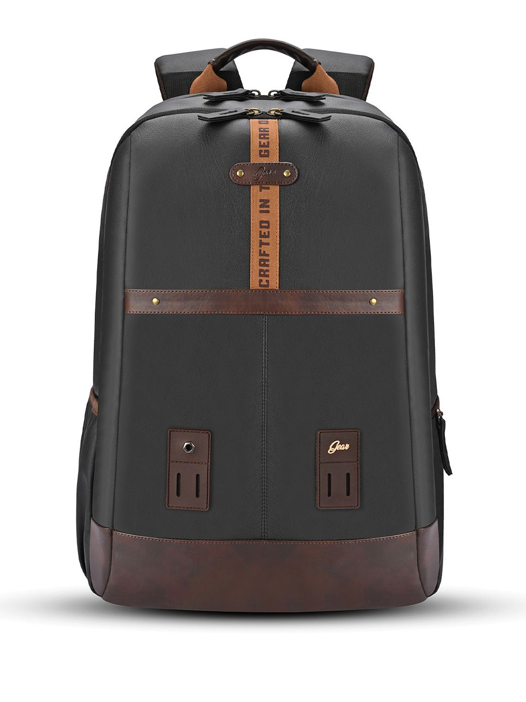 Gear Unisex Classic 4 Faux Leather Backpack with Anti-Theft