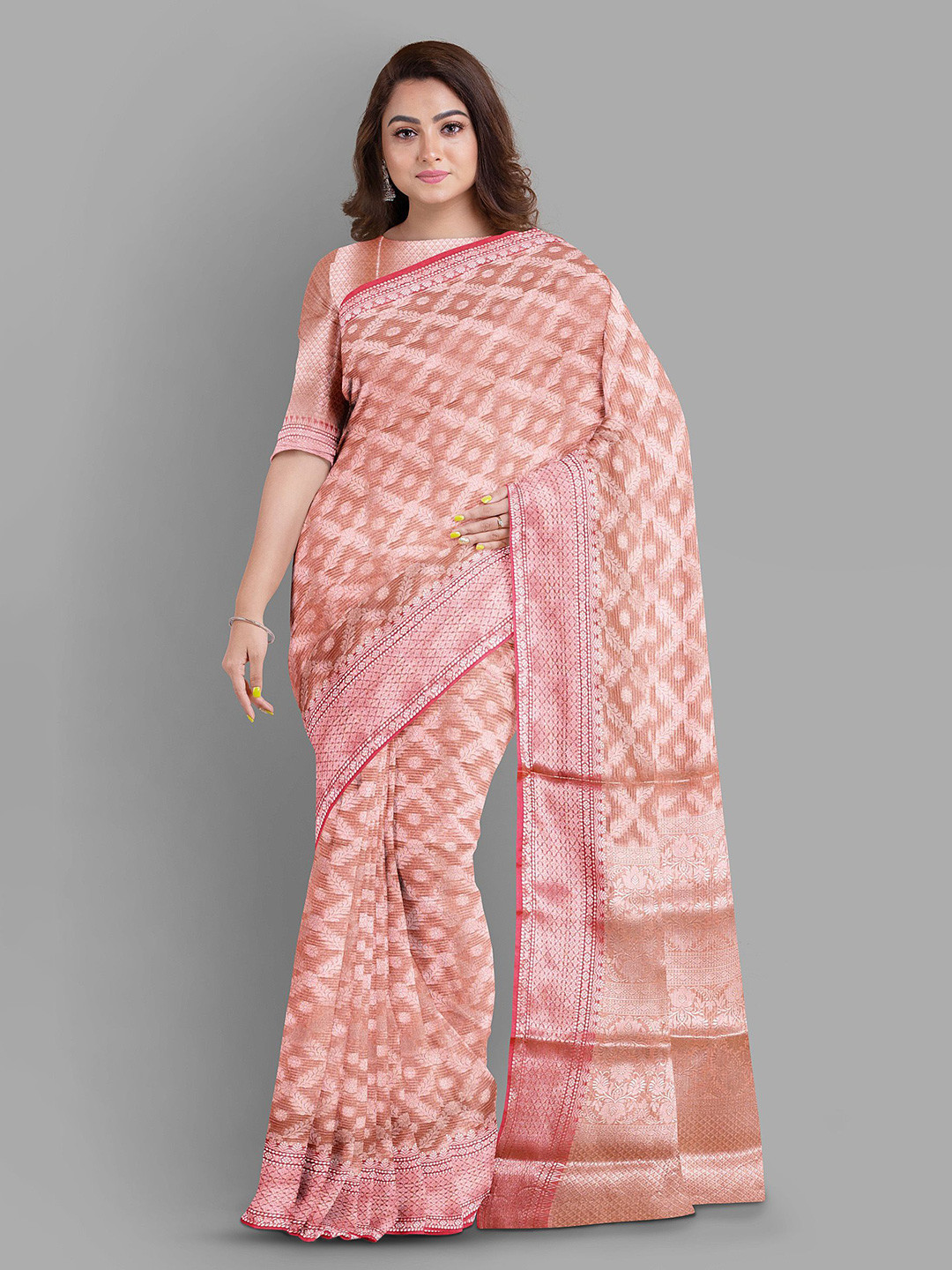 The Chennai Silks Uttar Pradesh's MAU Ethnic Motifs Zari Saree