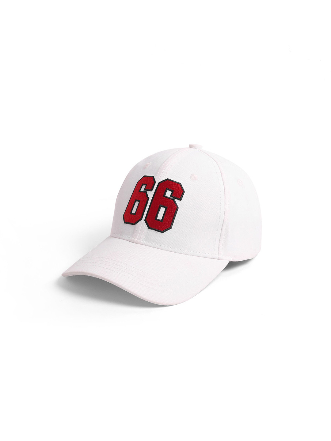 GO DEVIL Premium 66 Logo Printed Embroidered White Cap For Men
