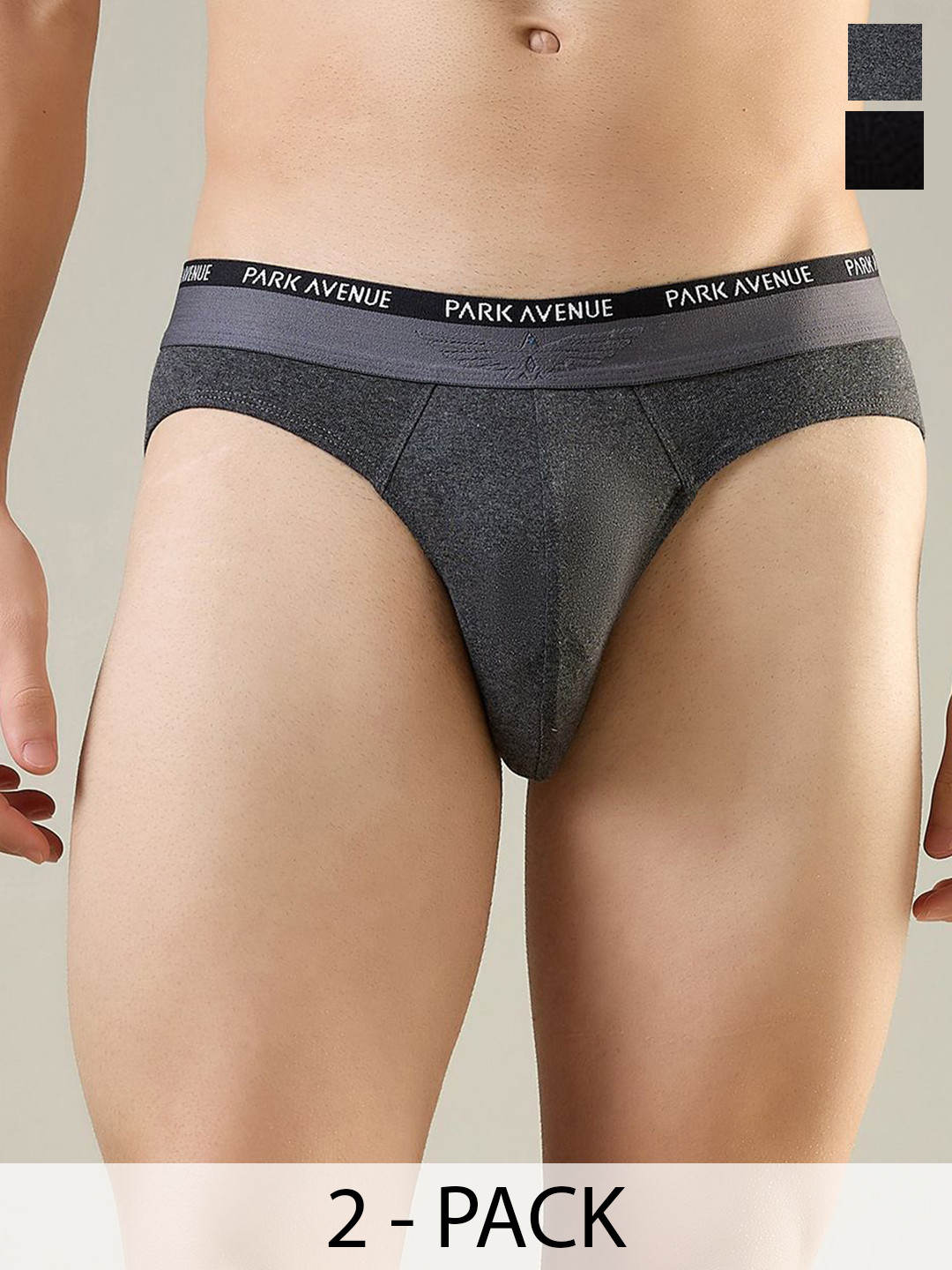 Park Avenue Men Pack Of 2 Mid-Rise Basic Briefs PZRX00280-X287F070