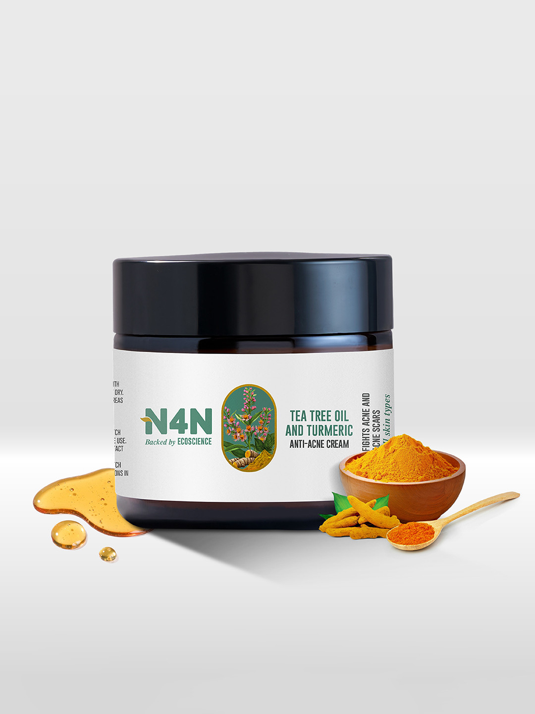 N4N  Tea Tree Oil & Turmeric Anti Acne Cream-50g