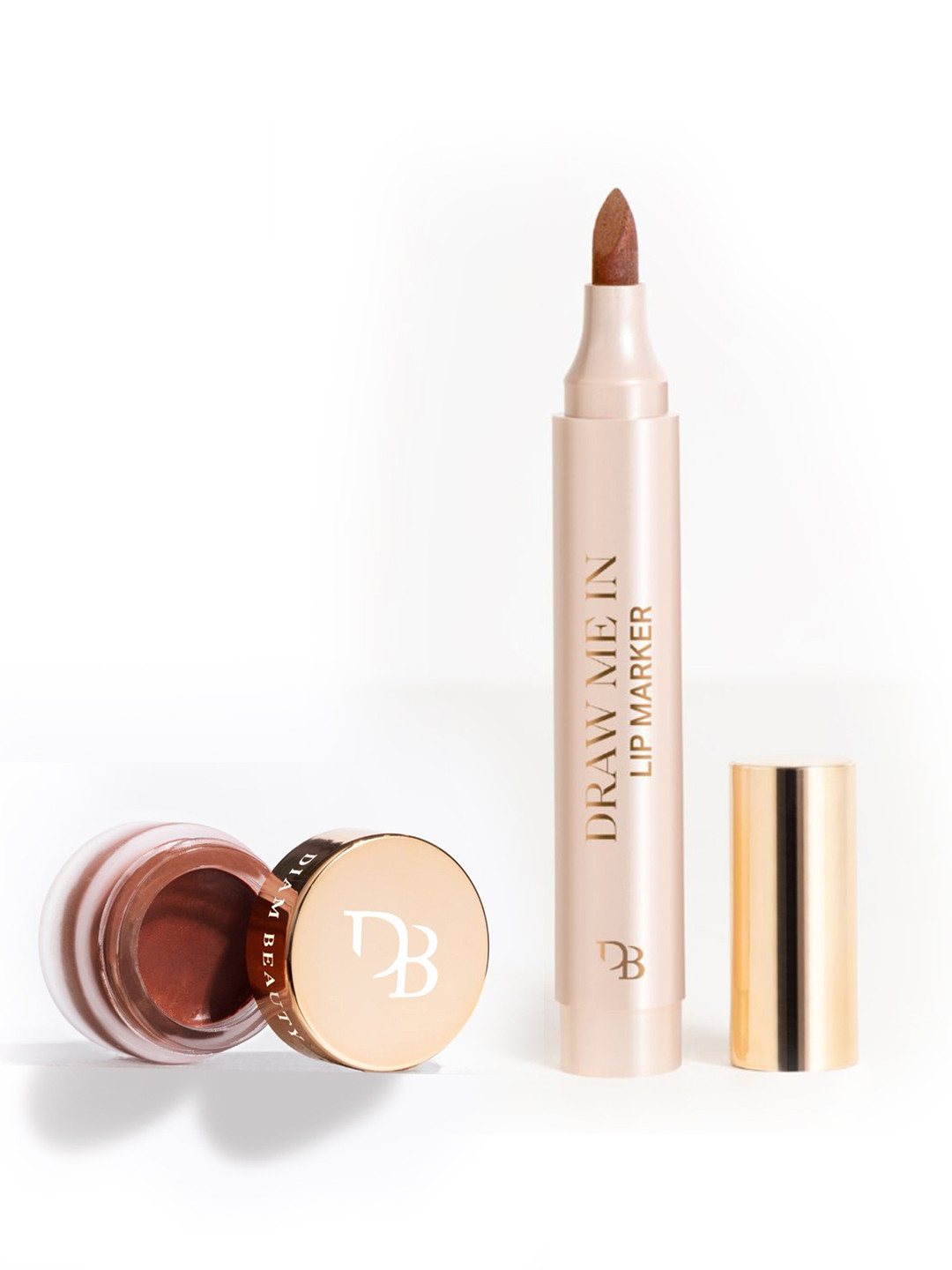 Diam Beauty 2 Pc Soft Filter Pot Lipstick & Draw Me Lip Marker - Ghosted 04 & Drawn To You