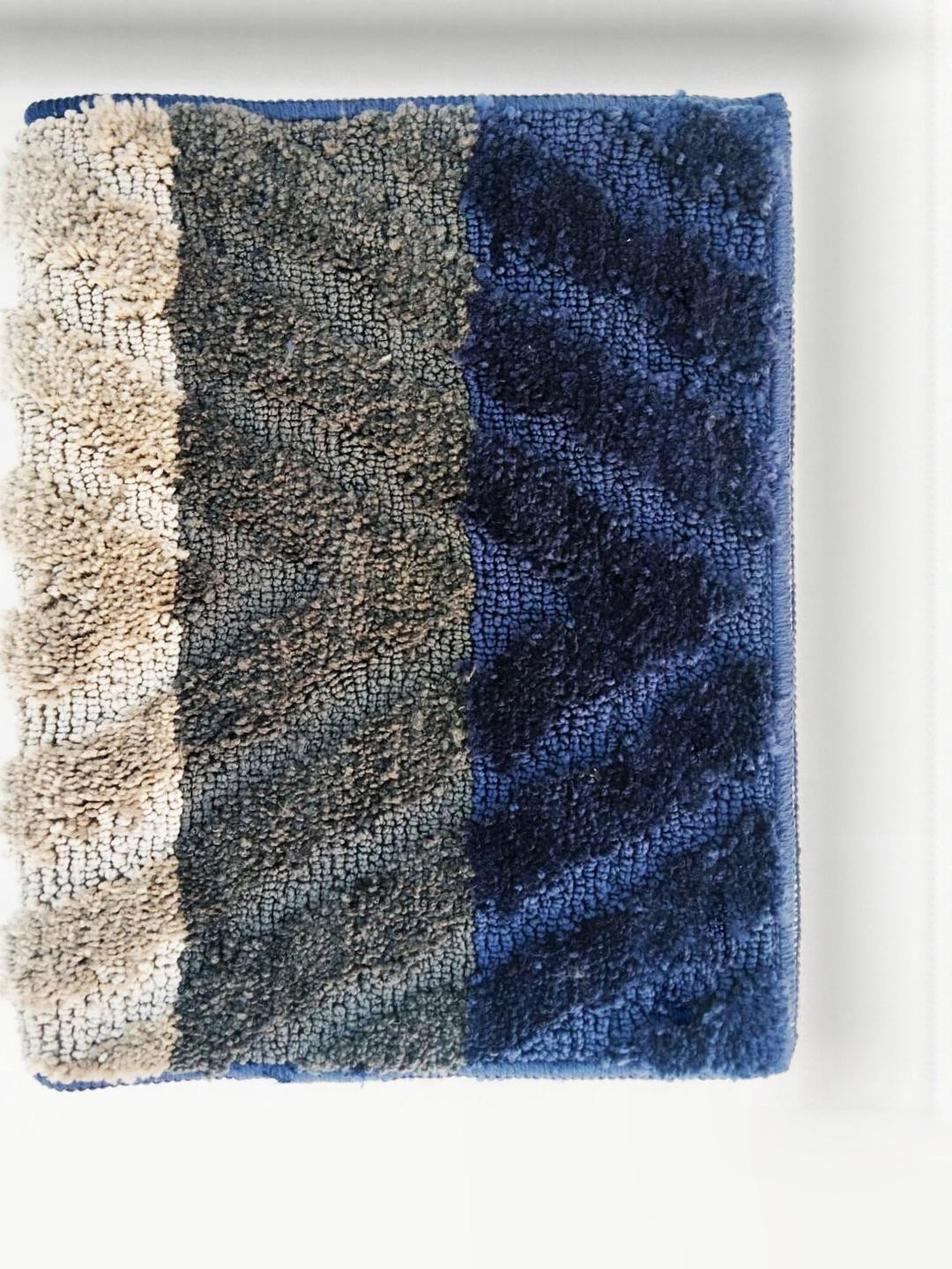 CROWN MATTINGS Navy Blue 1400 GSM Microfibre Bath Rugs