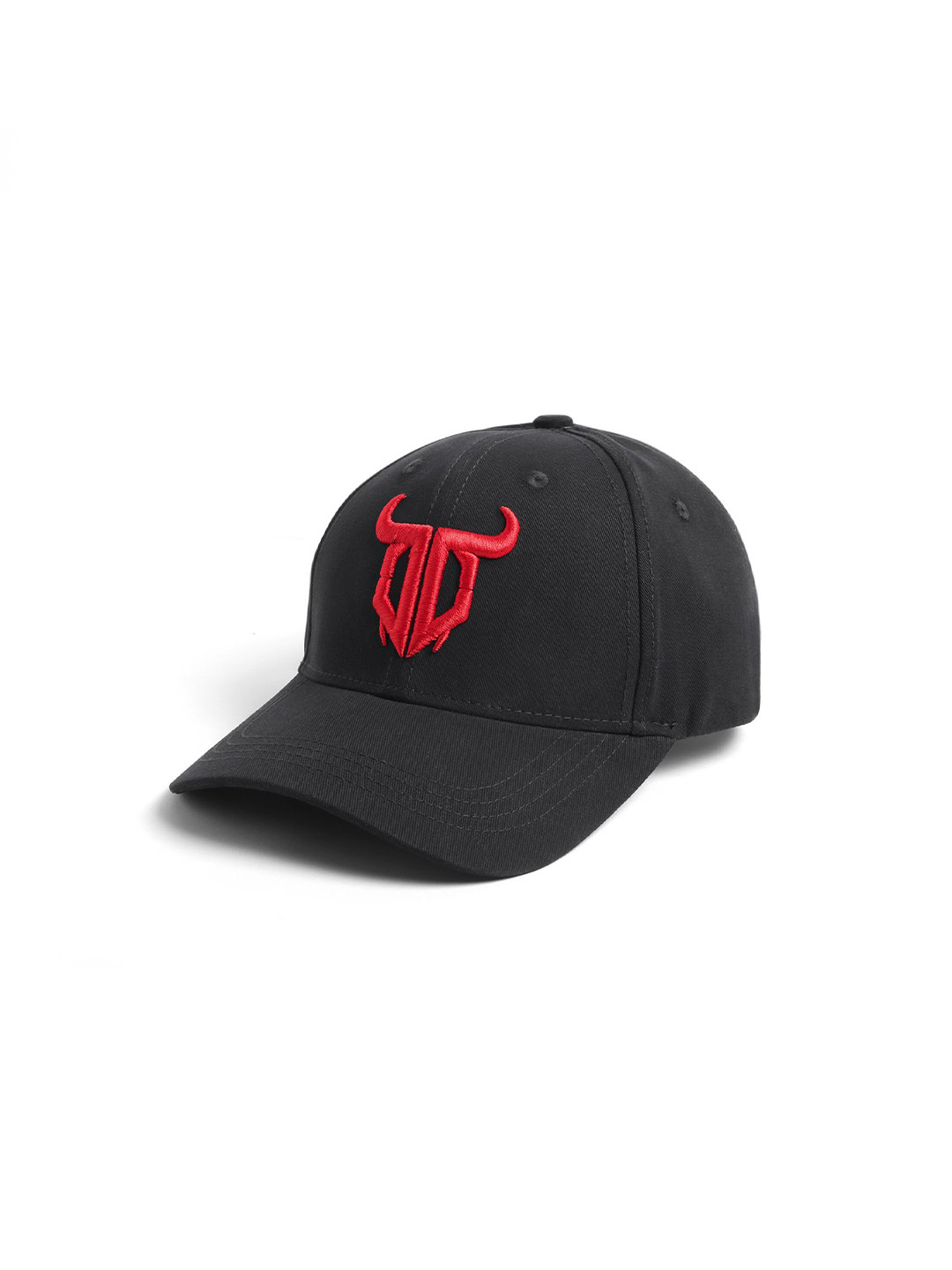 GO DEVIL Men Red Premium Logo Embroidered Black Cap