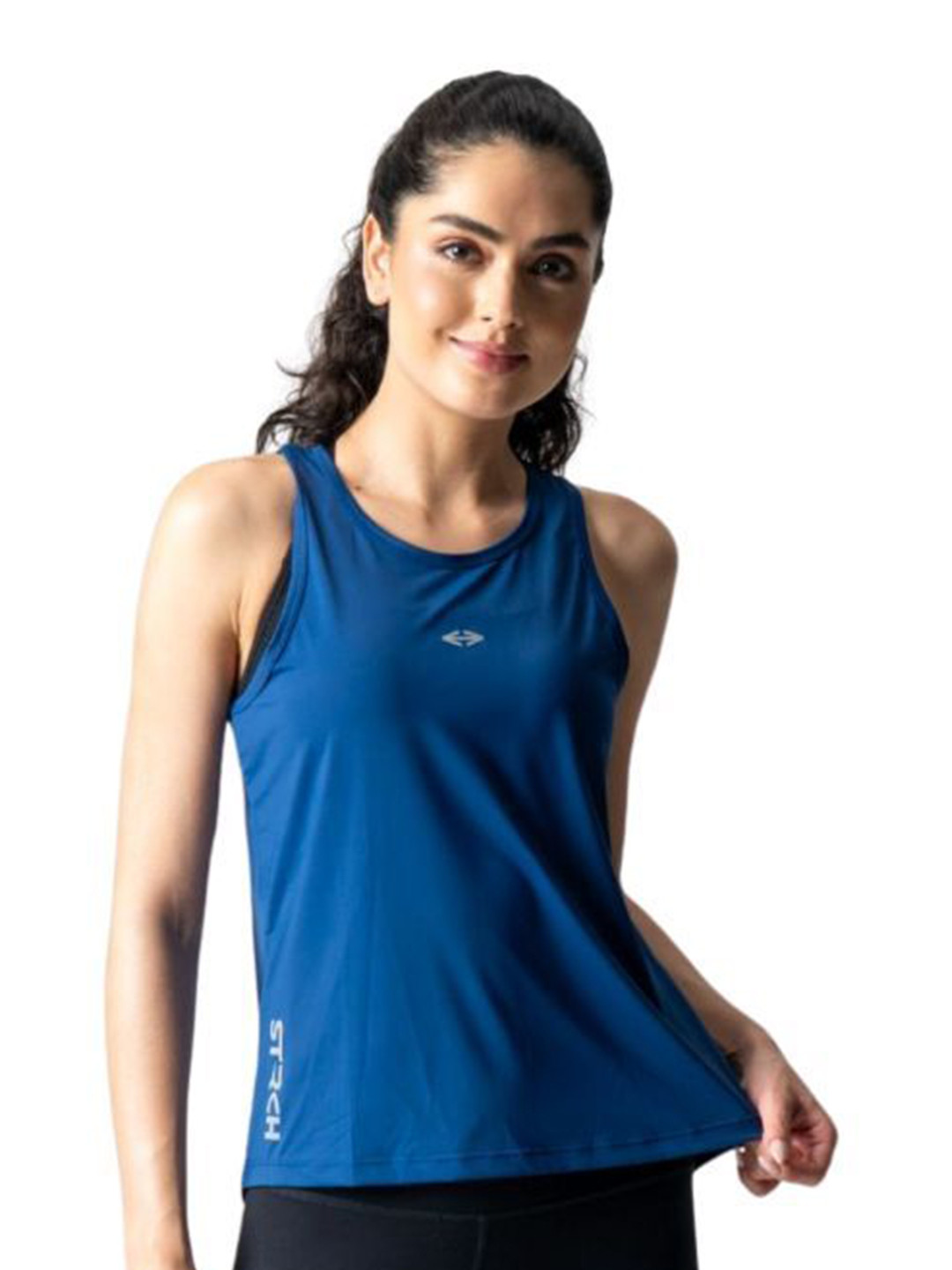 STRCH Women Typography Printed Sleeveless Tank Top
