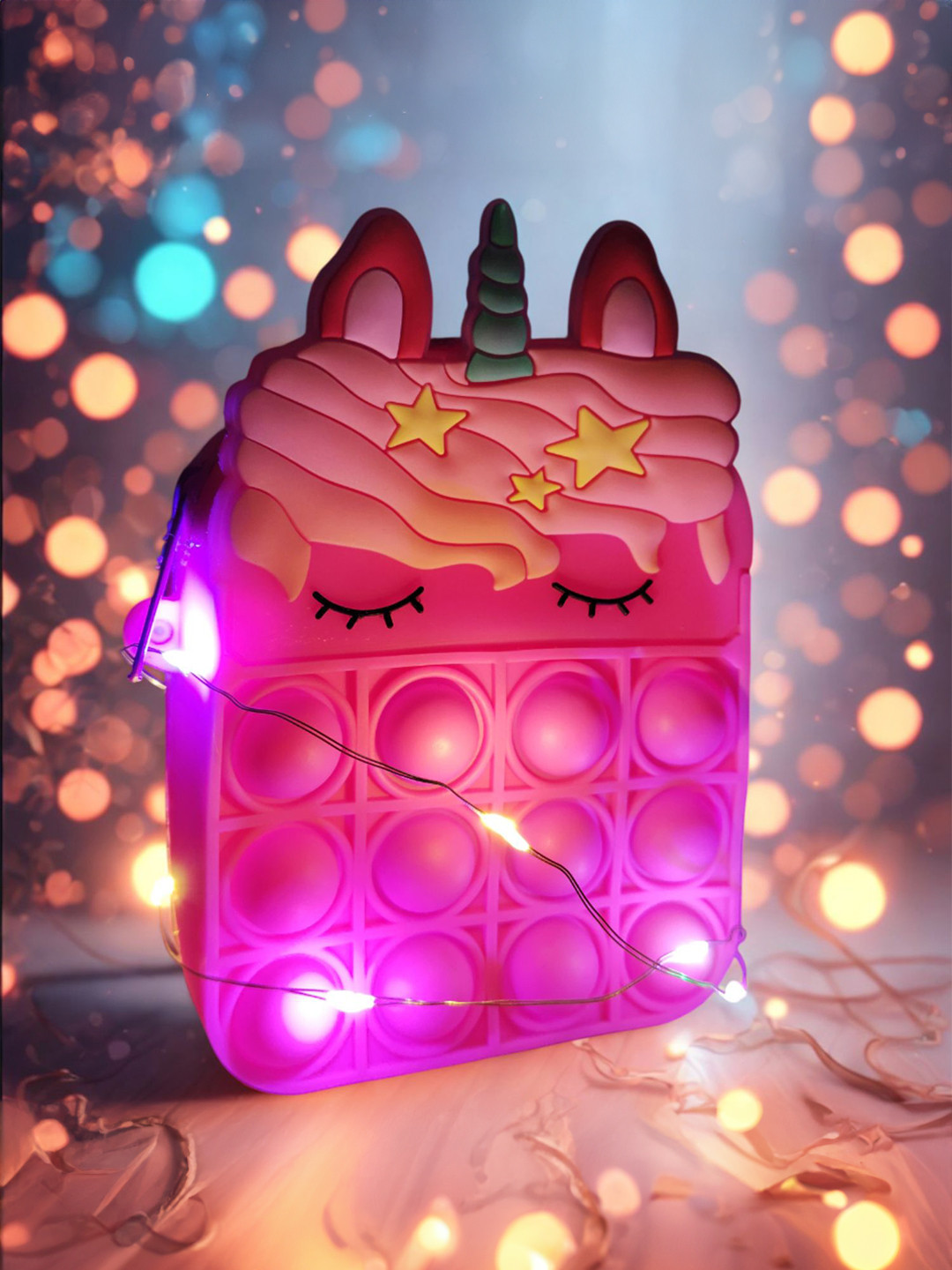 Carry Trip Girls Textured Mini Crossbody Cosmetic Bag With LED Light