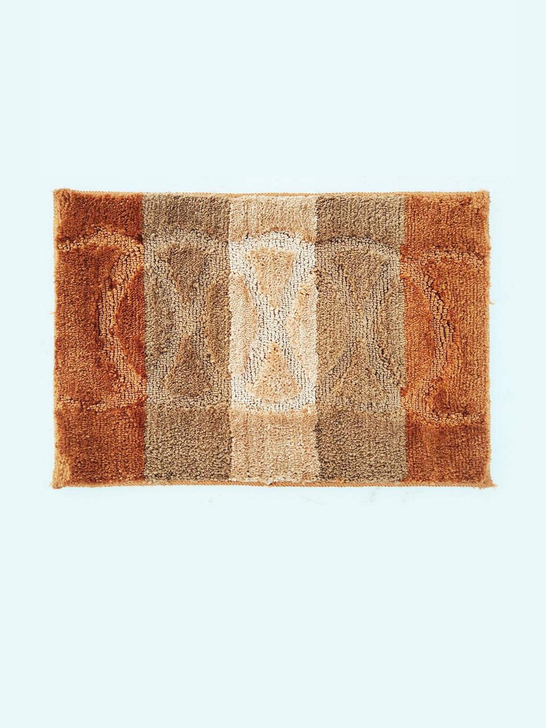 CROWN MATTINGS Orange 1400 GSM Microfibre Bath Rugs