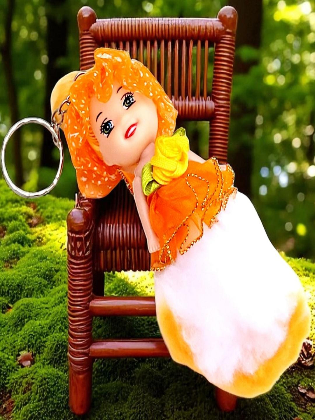 ADOREAL Unisex Orange Doll Keychain