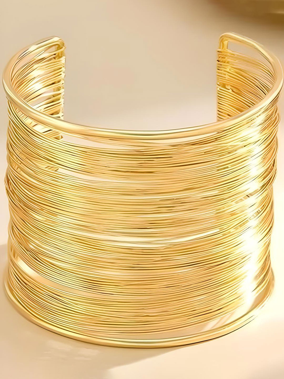MANSIYAORANGE Gold-Plated Cuff Bracelet