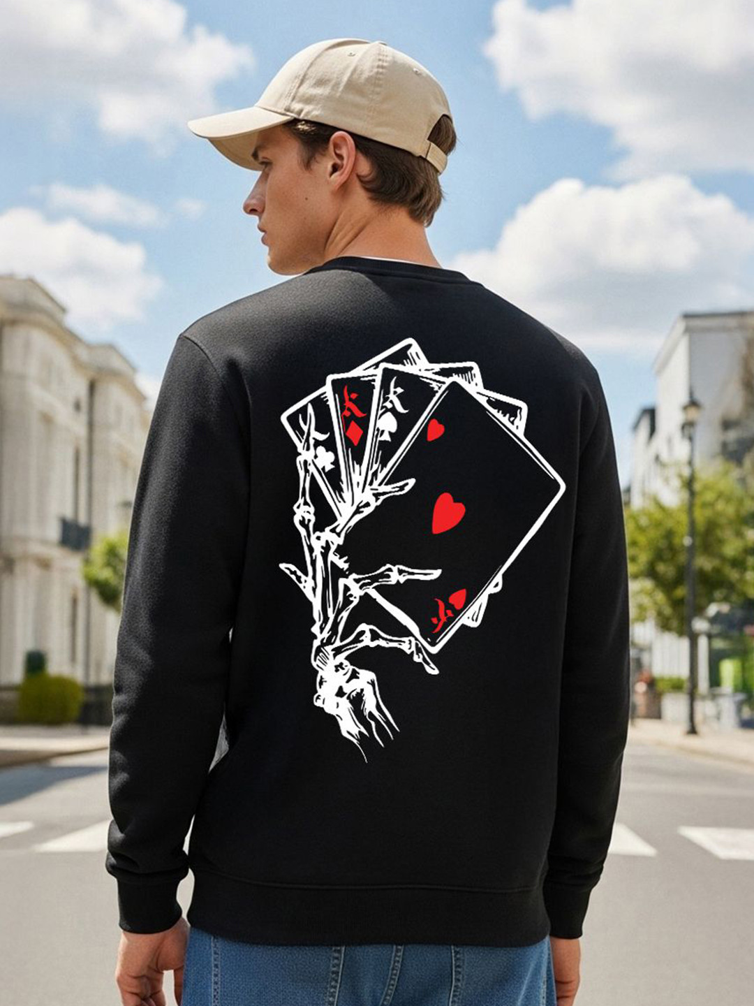 BENNY BROOKS Men Full Sleeve Graphic Printed Sweatshirt