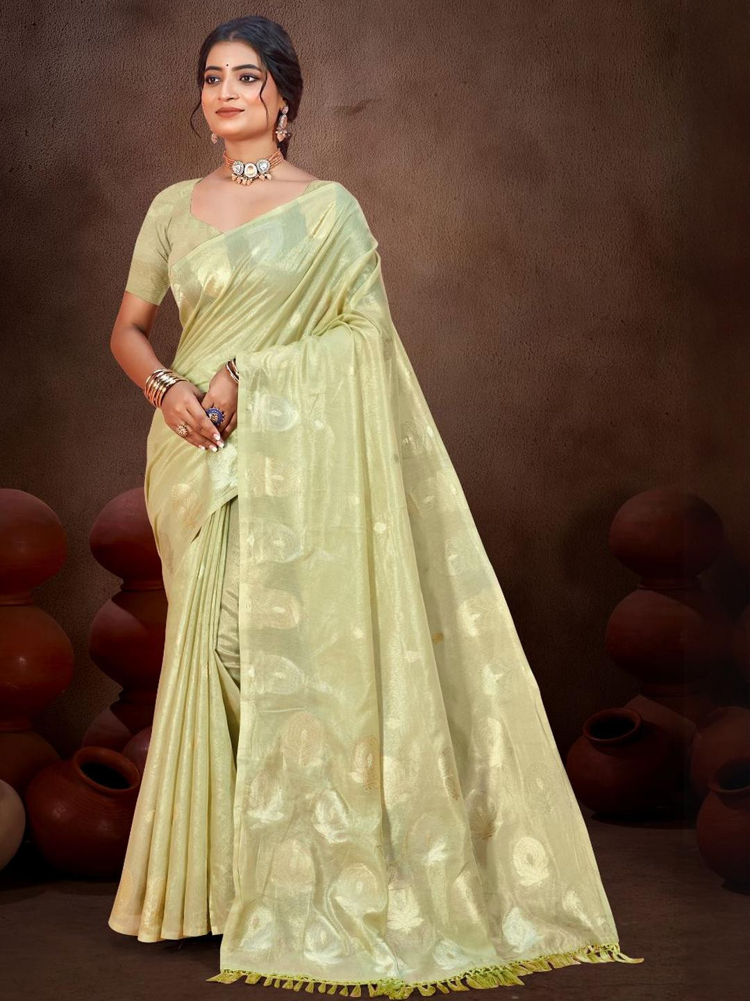 SANGAM PRINTS Muga Kota Woven Work Traditional Saree