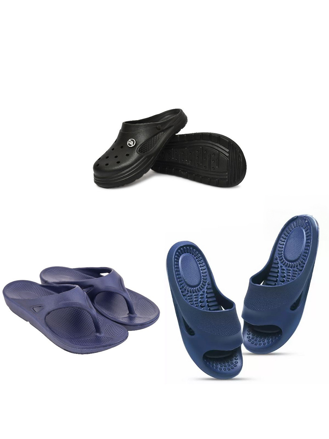 Feel alive Men Set of 4 Sliders and Clogs