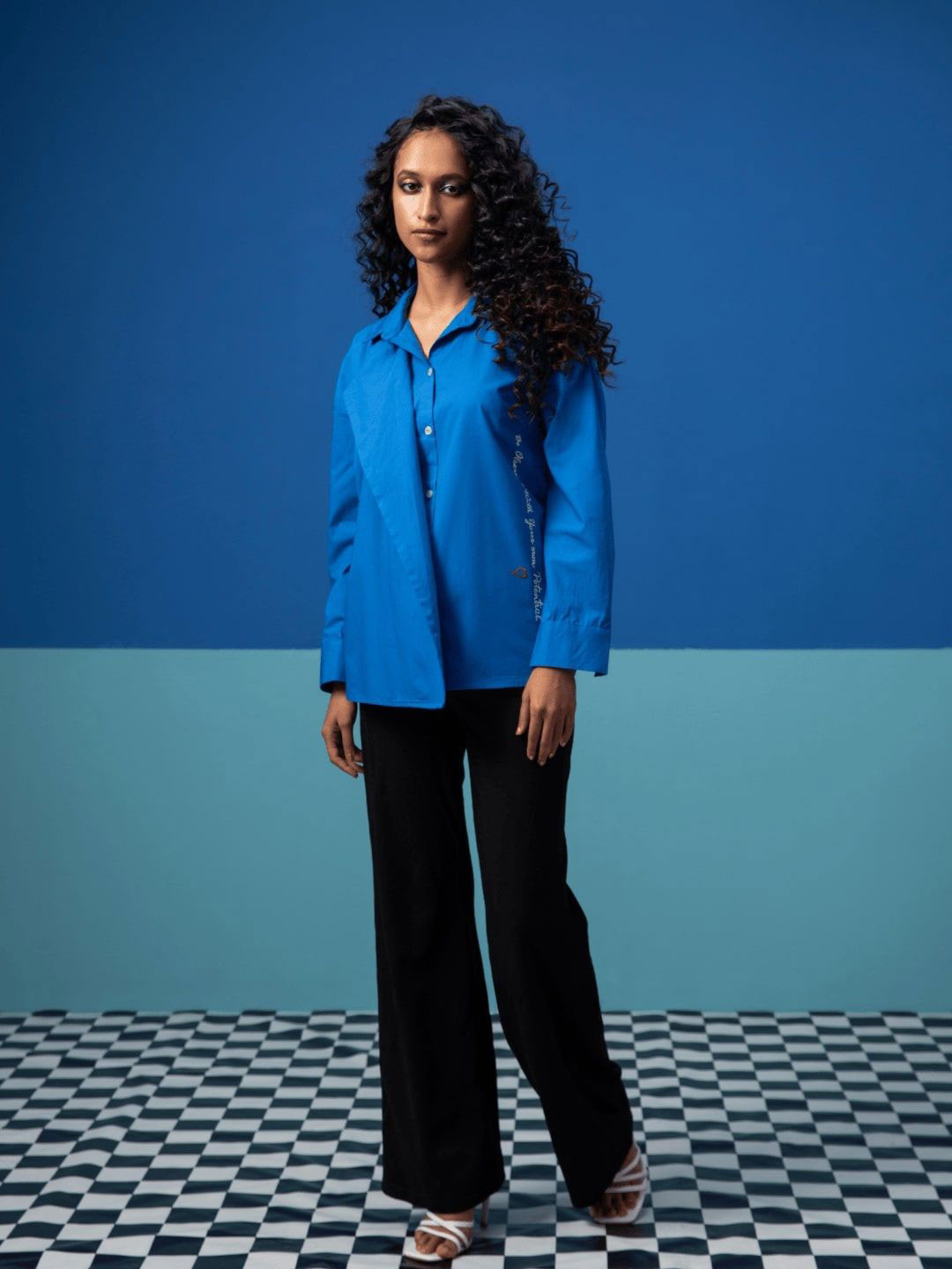 Stylefables Floral Embroidered Cotton Regular Fit Shirt