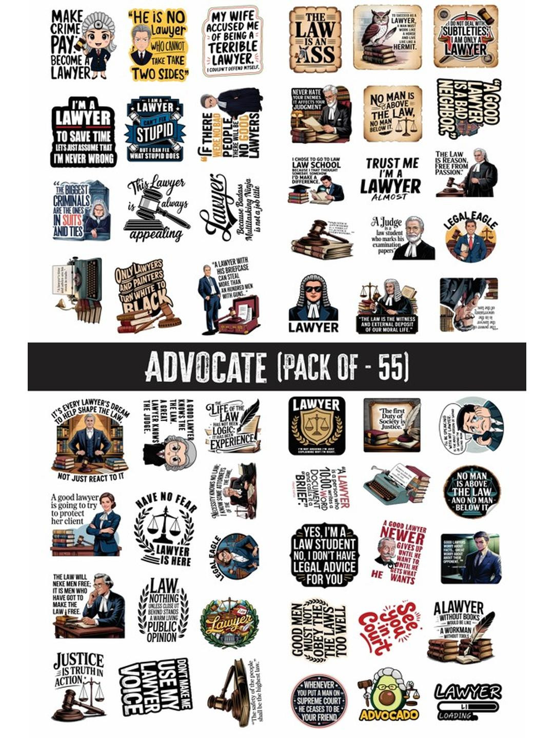 PRINTING DADDY Advocate Profession Vinyl Stickers