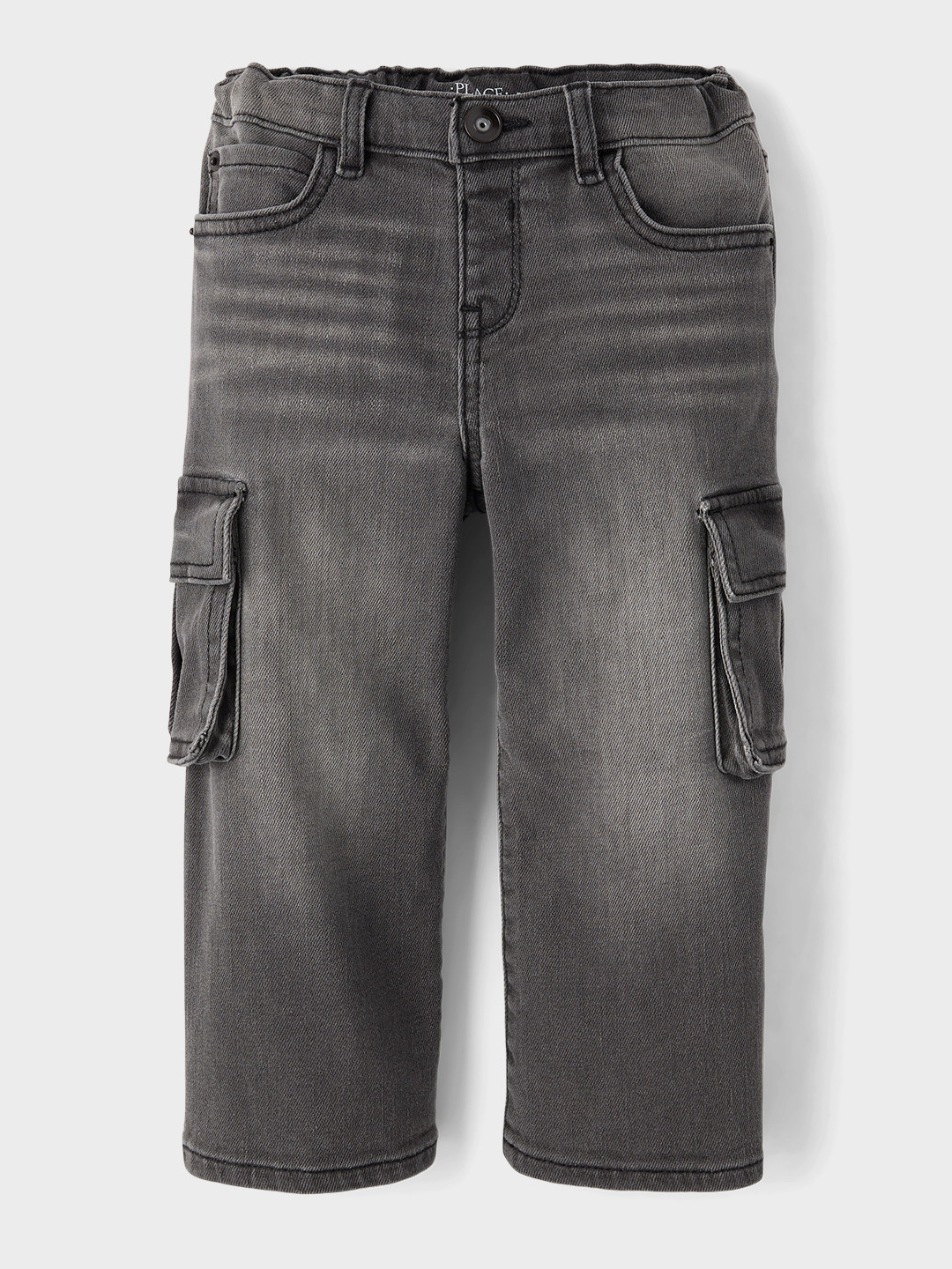 THE CHILDREN'S PLACE Boys Mid-Rise Light Fade Baggy Cargo Jeans