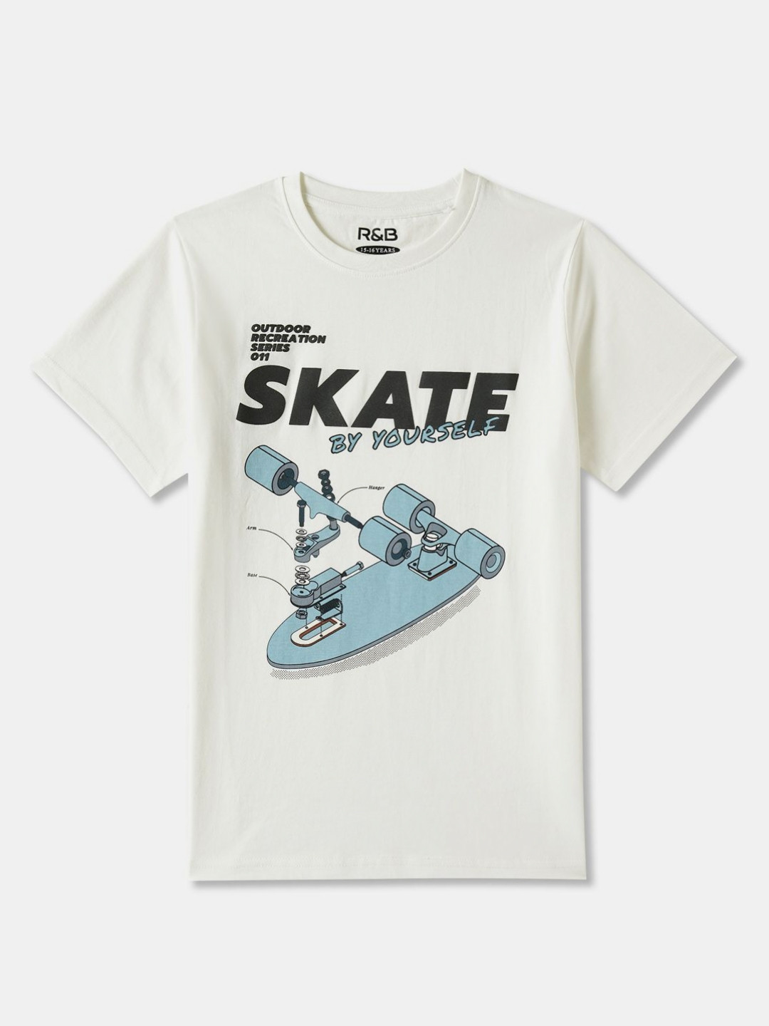 R&B Boys Biker Printed Applique T-shirt