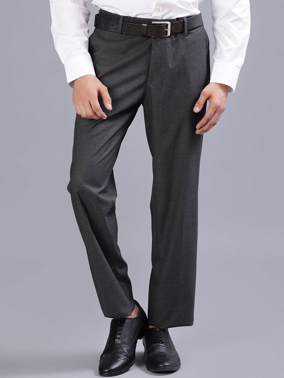 V-Mart Men Cotton Mid-Rise Formal Trousers