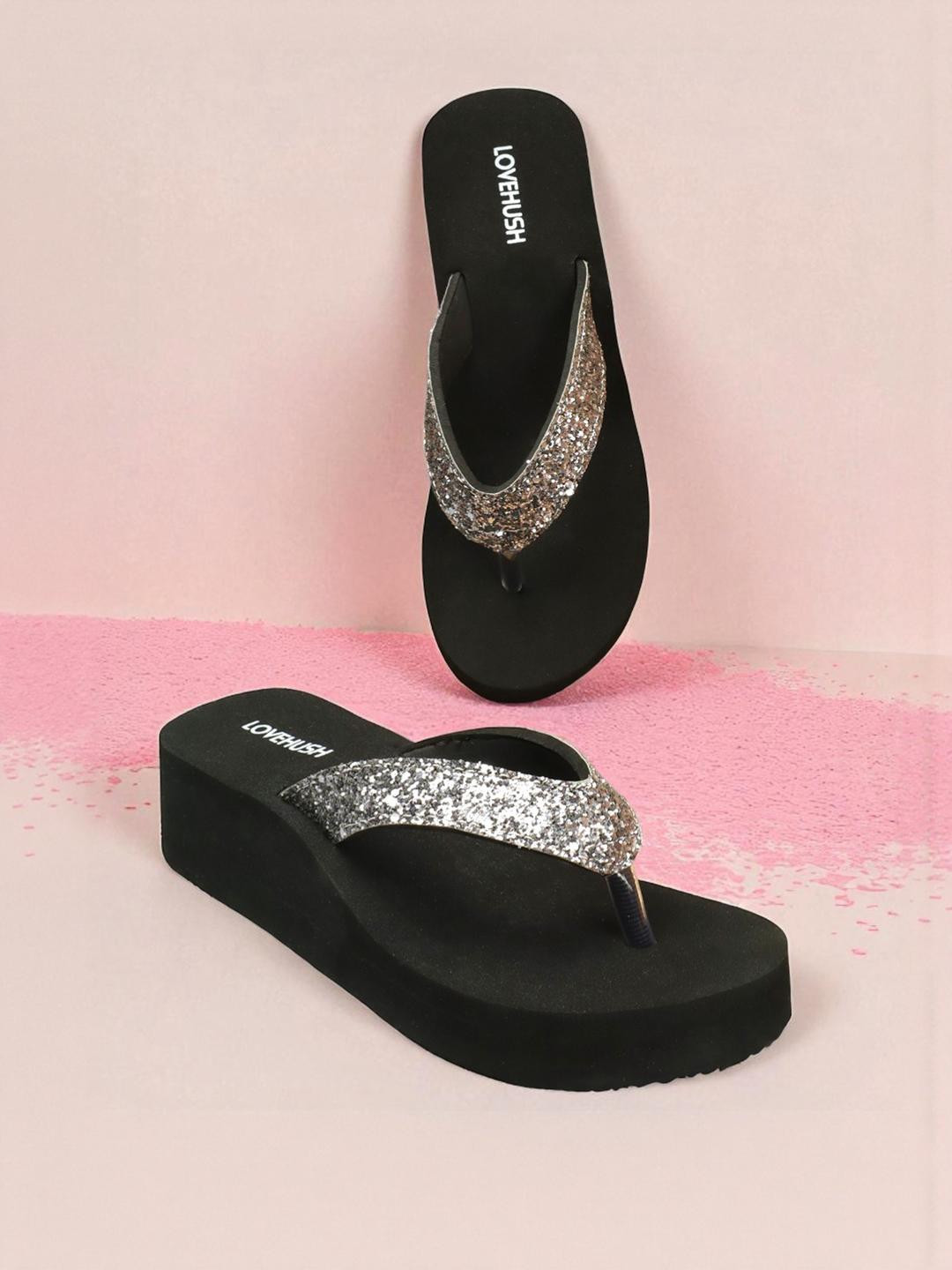 LOVEHUSH Open Back Canvas Wedge