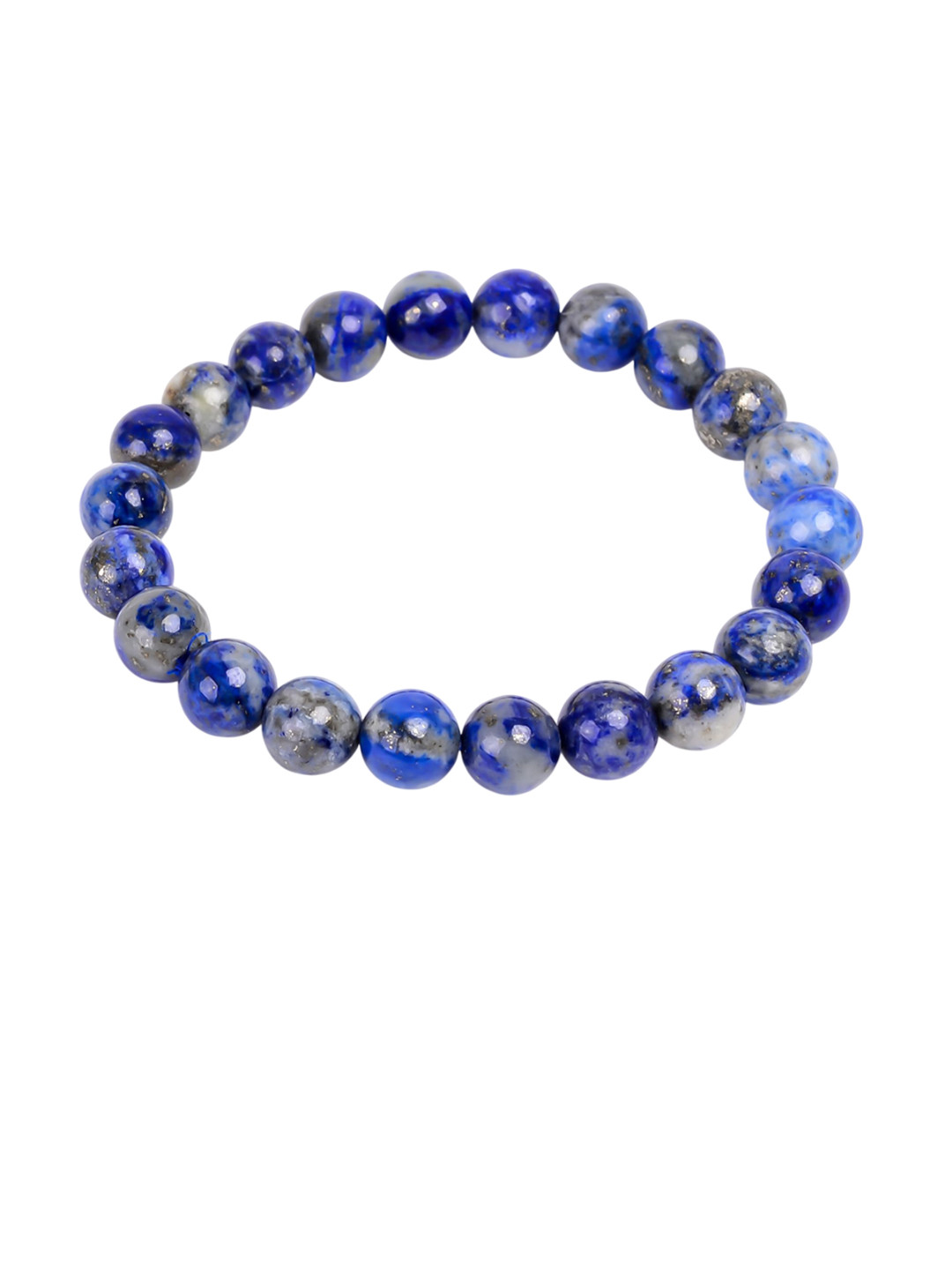 Astro Crystals Store Unisex Lapis Lazuli Beaded Elasticated Bracelet