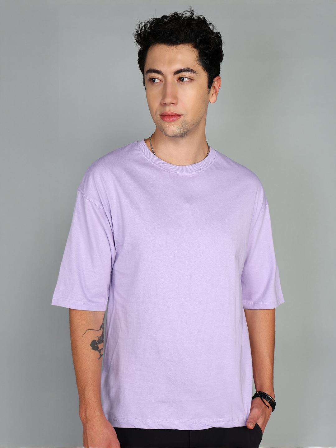 BEING WANTED Men Purple Solid T-shirt